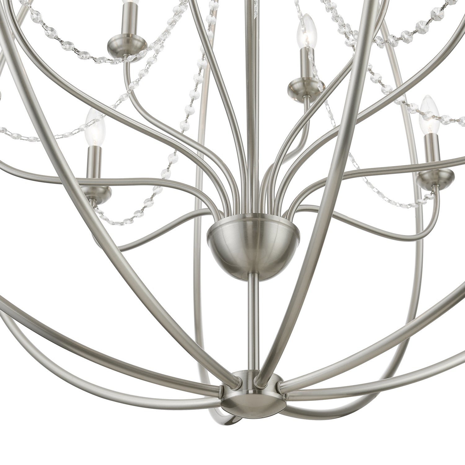 Livex Lighting - 40919-91 - 12 Light Foyer Chandelier - Arabella - Brushed Nickel