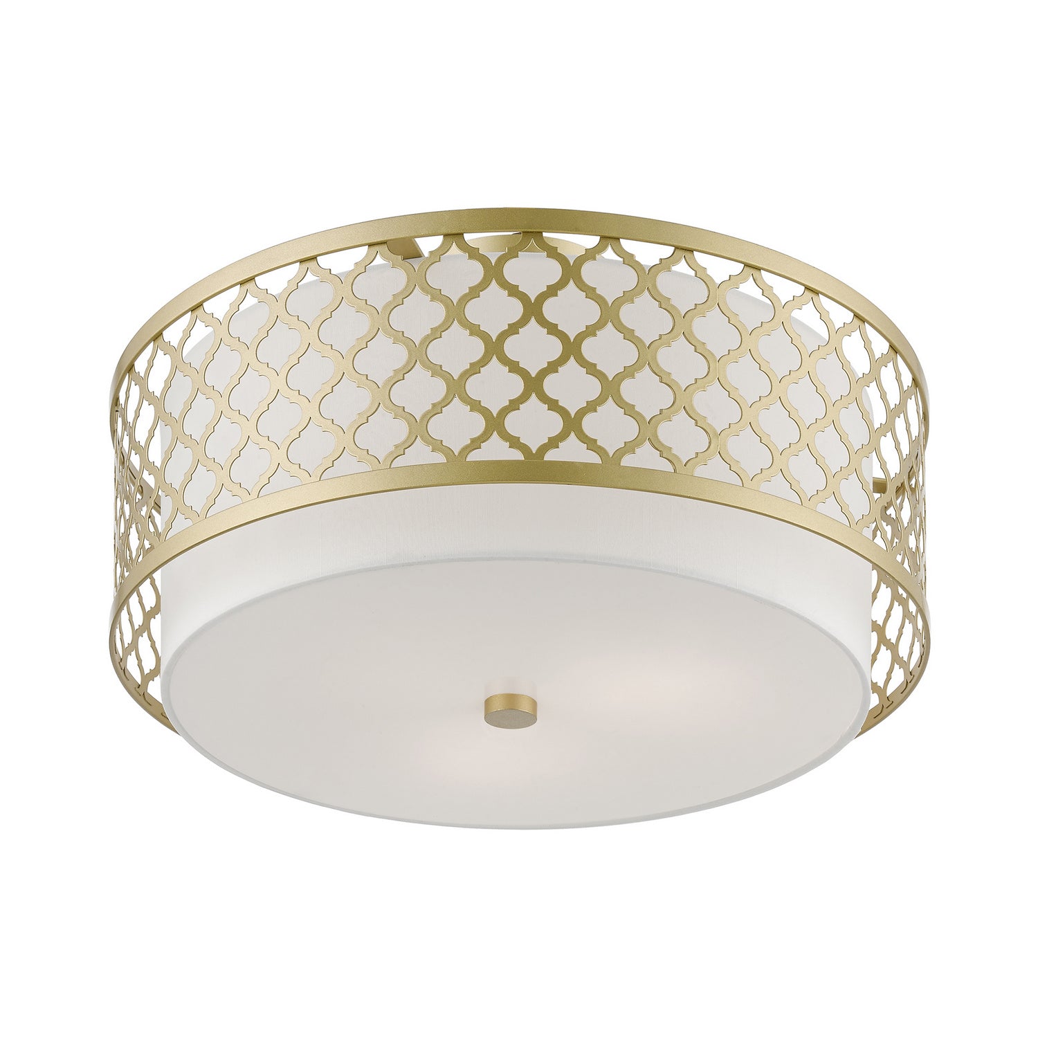 Livex Lighting - 41109-33 - Three Light Semi-Flush Mount - Arabesque - Soft Gold