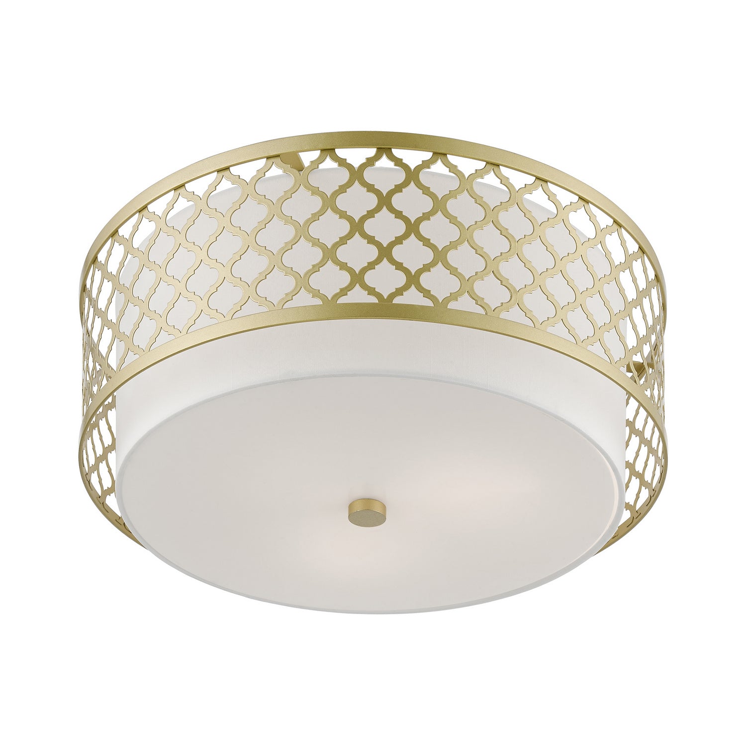 Livex Lighting - 41109-33 - Three Light Semi-Flush Mount - Arabesque - Soft Gold