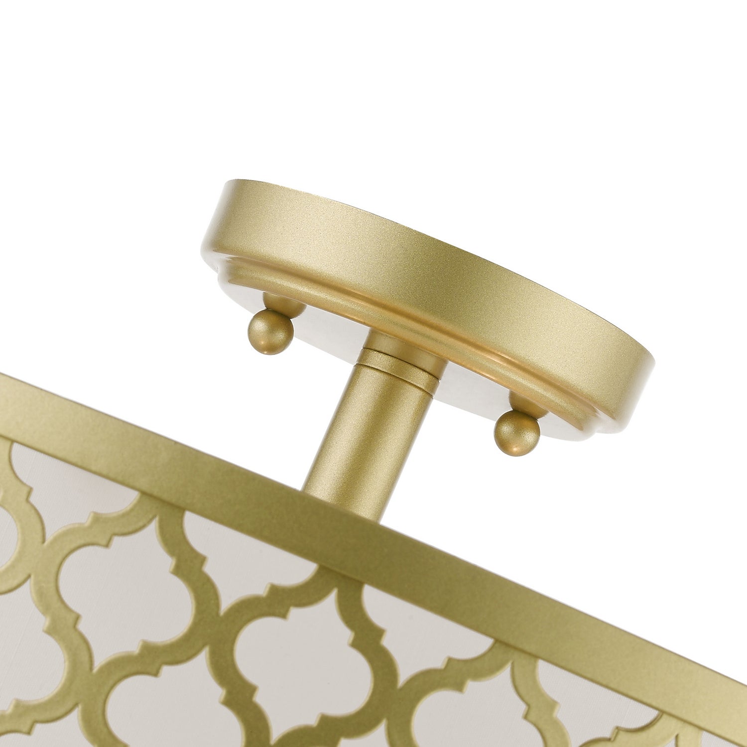 Livex Lighting - 41109-33 - Three Light Semi-Flush Mount - Arabesque - Soft Gold