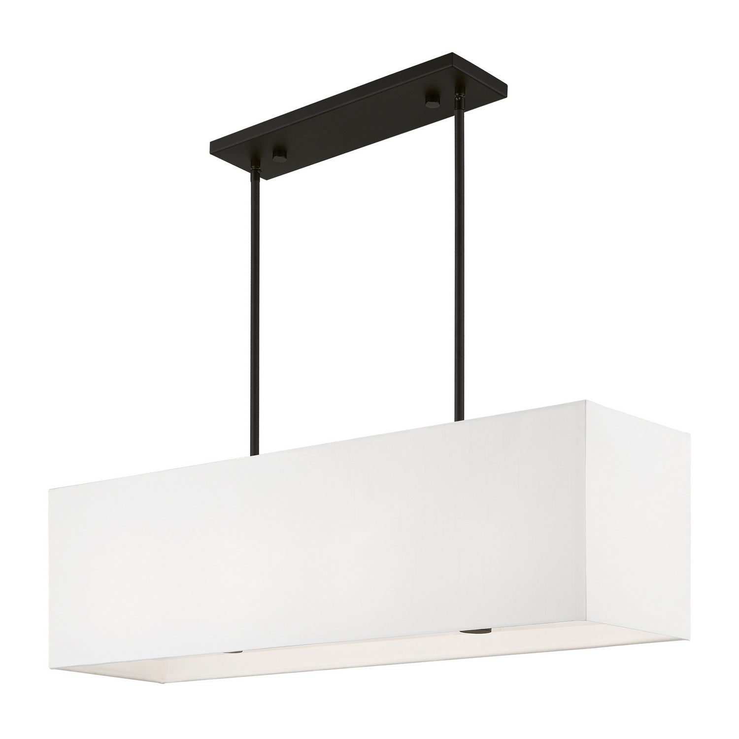 Livex Lighting - 41155-04 - Four Light Linear Chandelier - Summit - Black