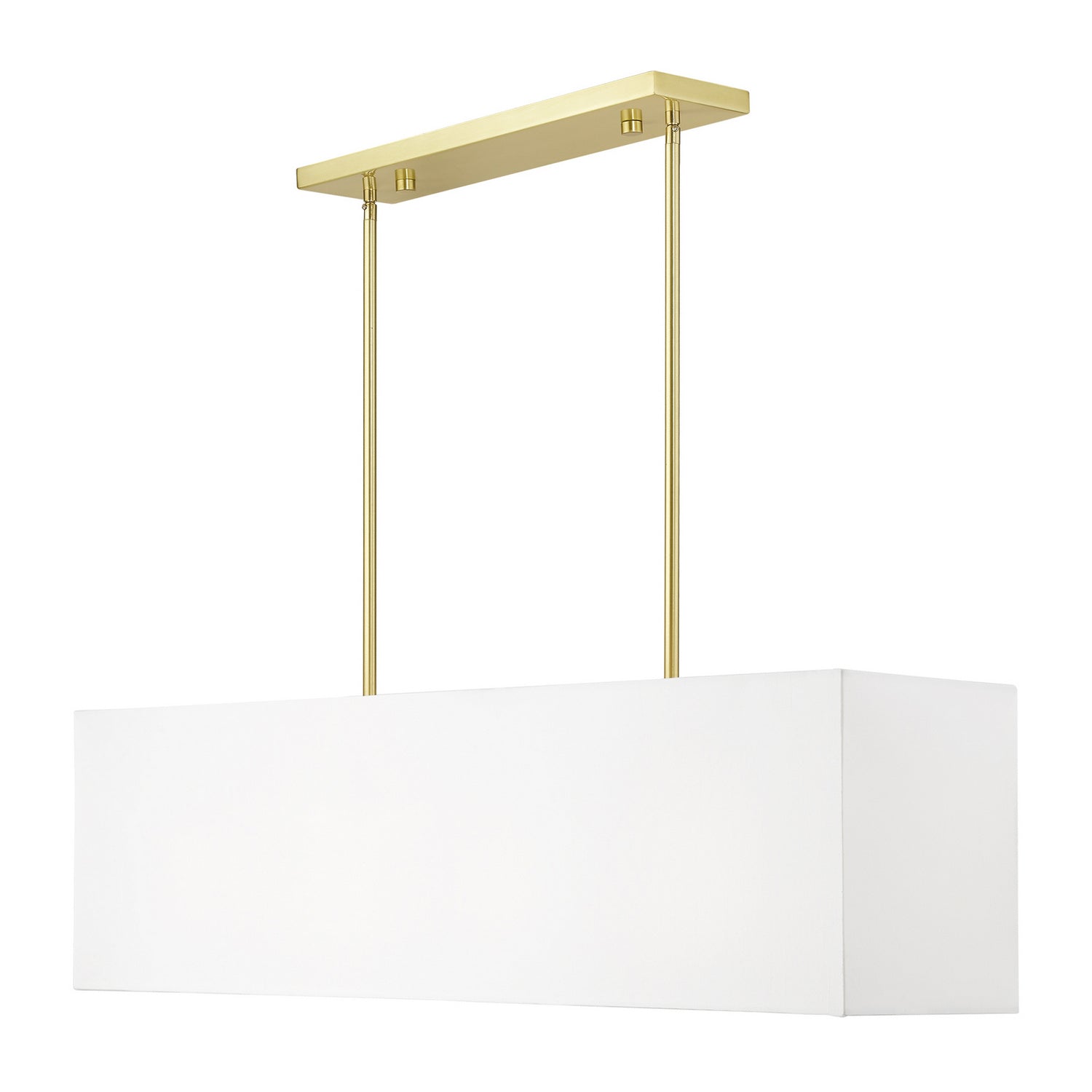 Livex Lighting - 41155-12 - Four Light Linear Chandelier - Summit - Satin Brass