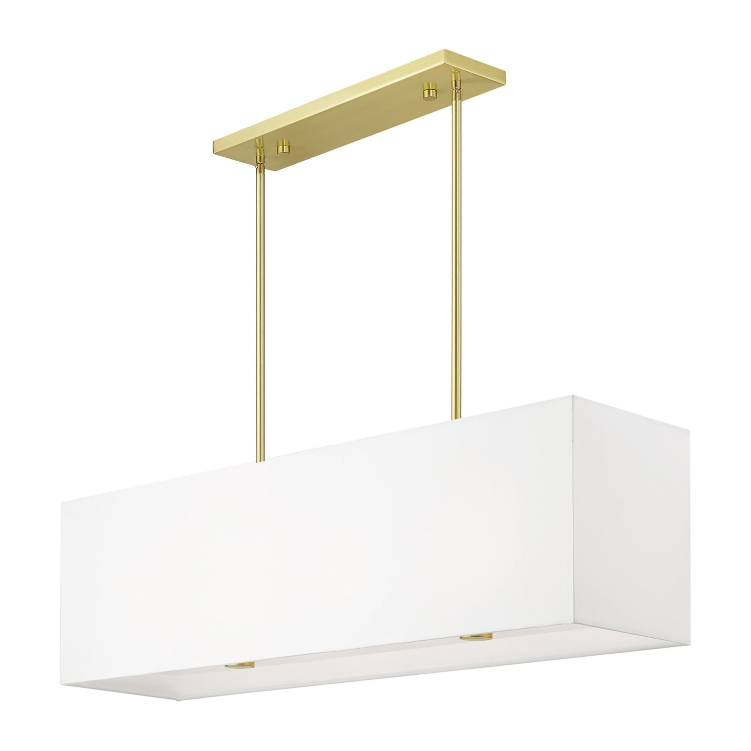 Livex Lighting - 41155-12 - Four Light Linear Chandelier - Summit - Satin Brass