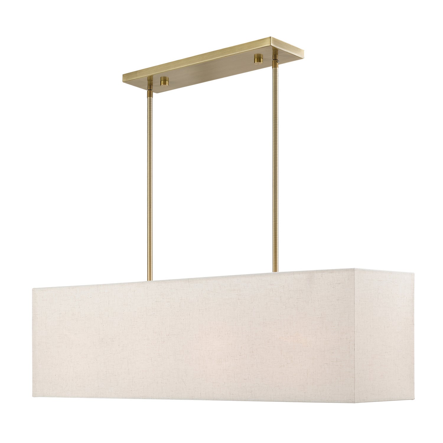 Livex Lighting - 41156-01 - Four Light Linear Chandelier - Summit - Antique Brass