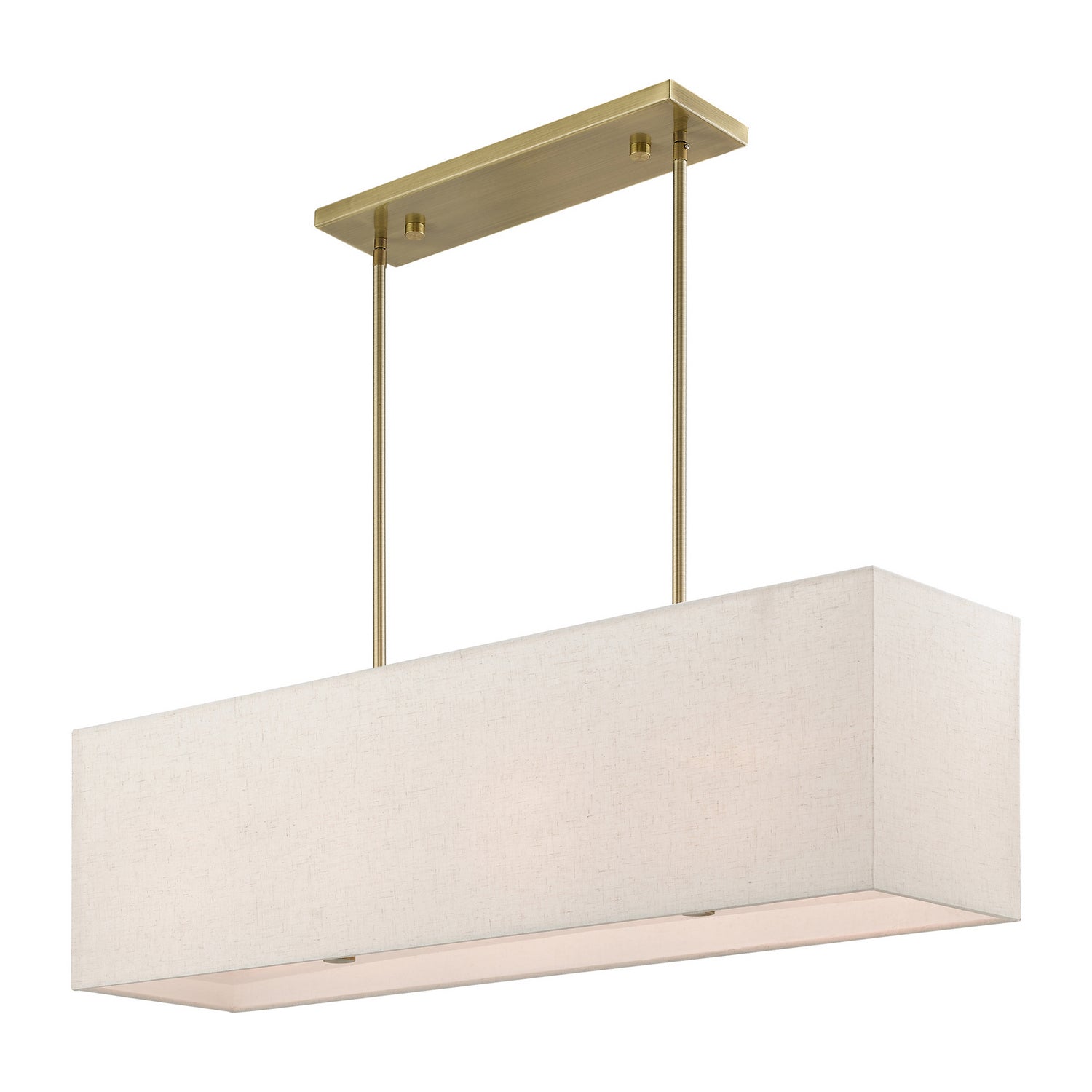 Livex Lighting - 41156-01 - Four Light Linear Chandelier - Summit - Antique Brass