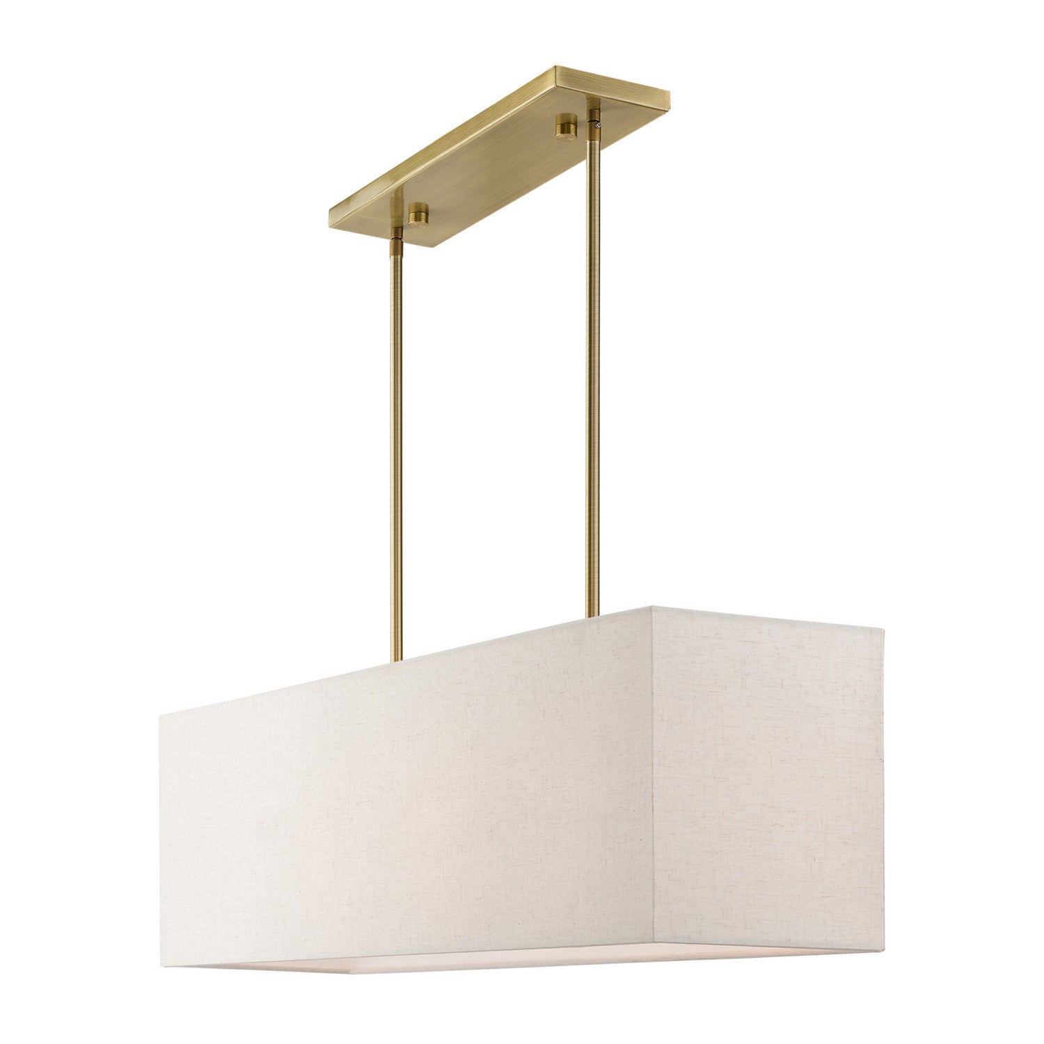 Livex Lighting - 41156-01 - Four Light Linear Chandelier - Summit - Antique Brass