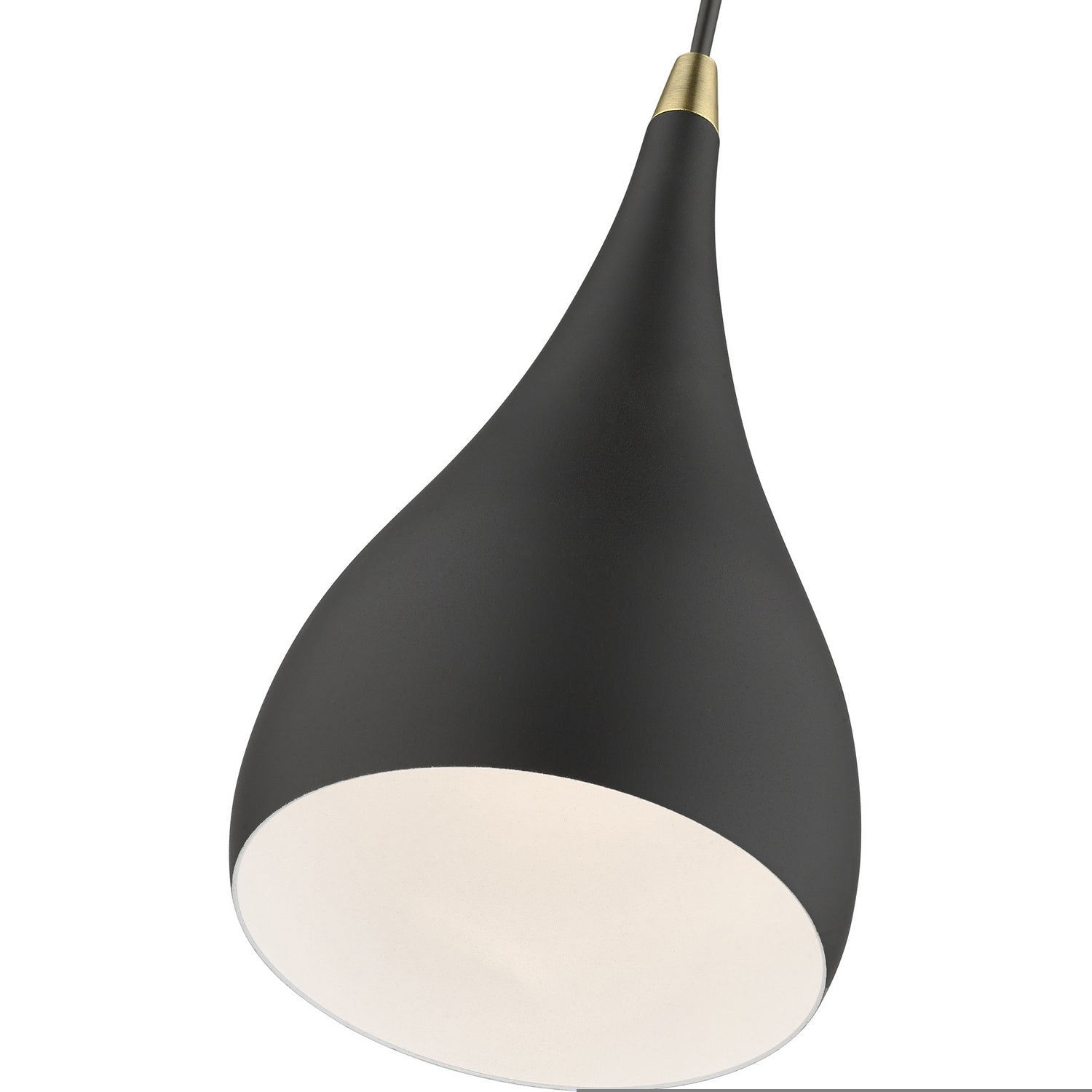 Livex Lighting - 41171-14 - One Light Mini Pendant - Amador - Textured Black w/Antique Brass