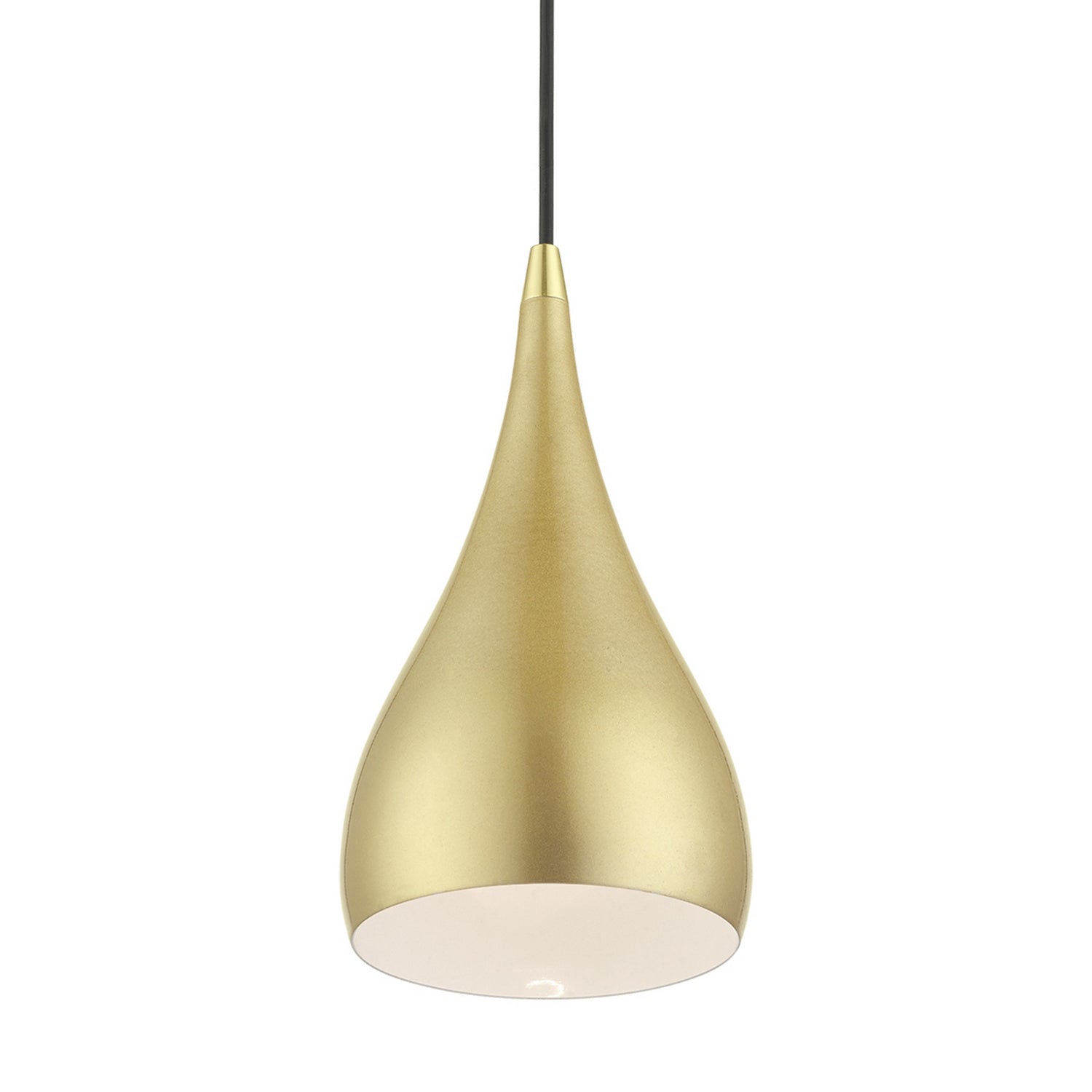 Livex Lighting - 41171-33 - One Light Mini Pendant - Amador - Soft Gold w/Polished Brass
