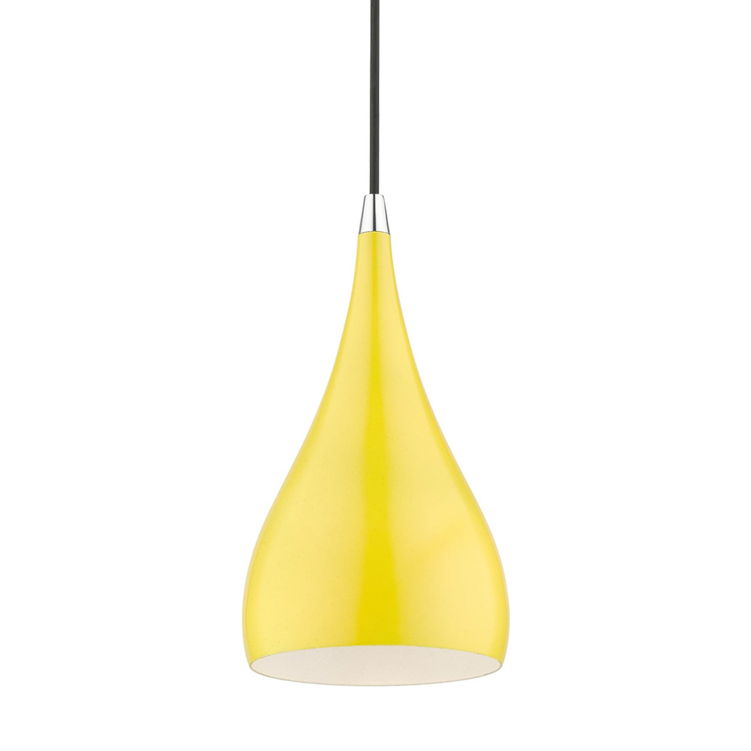 Livex Lighting - 41171-82 - One Light Mini Pendant - Amador - Shiny Yellow w/Polished Chrome