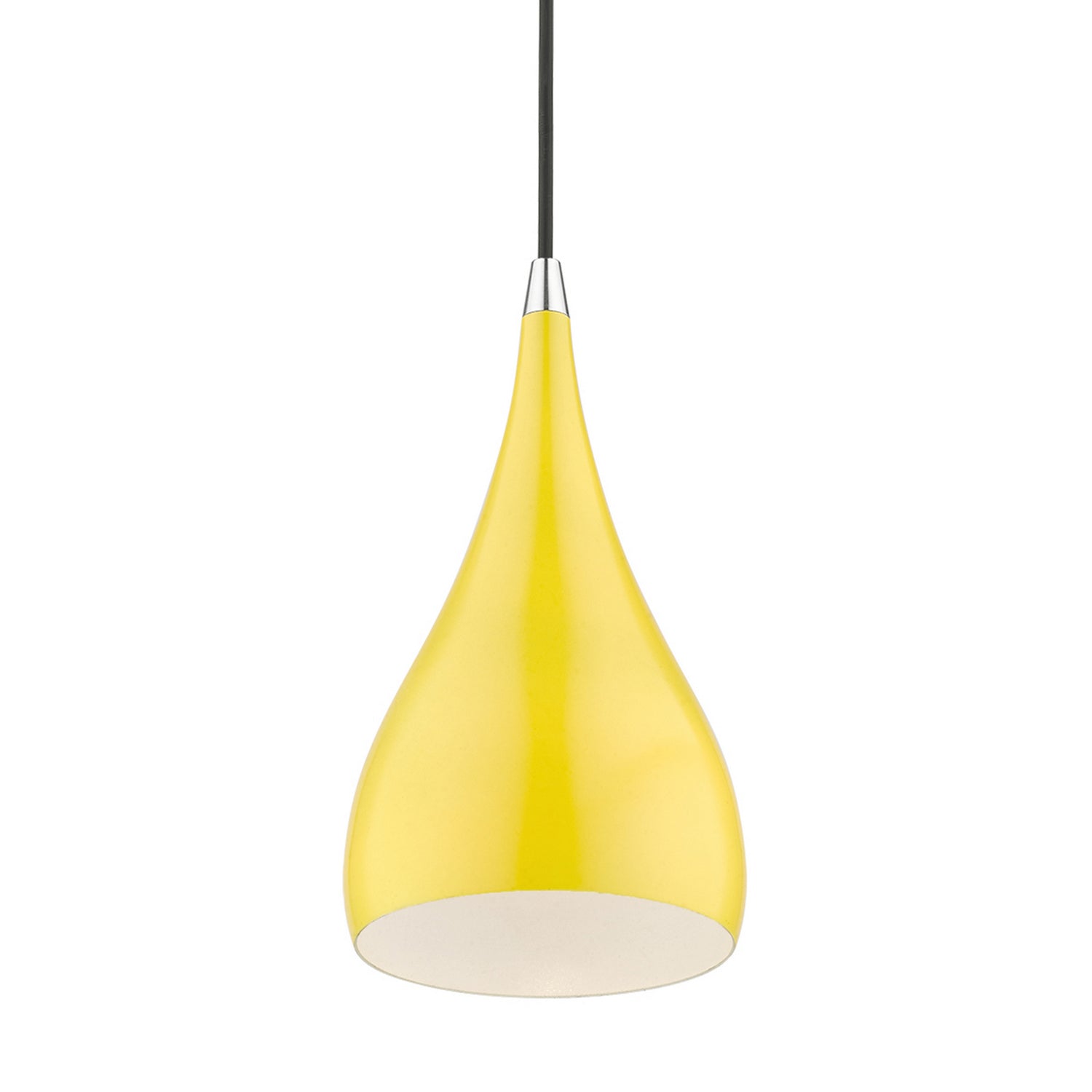 Livex Lighting - 41171-82 - One Light Mini Pendant - Amador - Shiny Yellow w/Polished Chrome