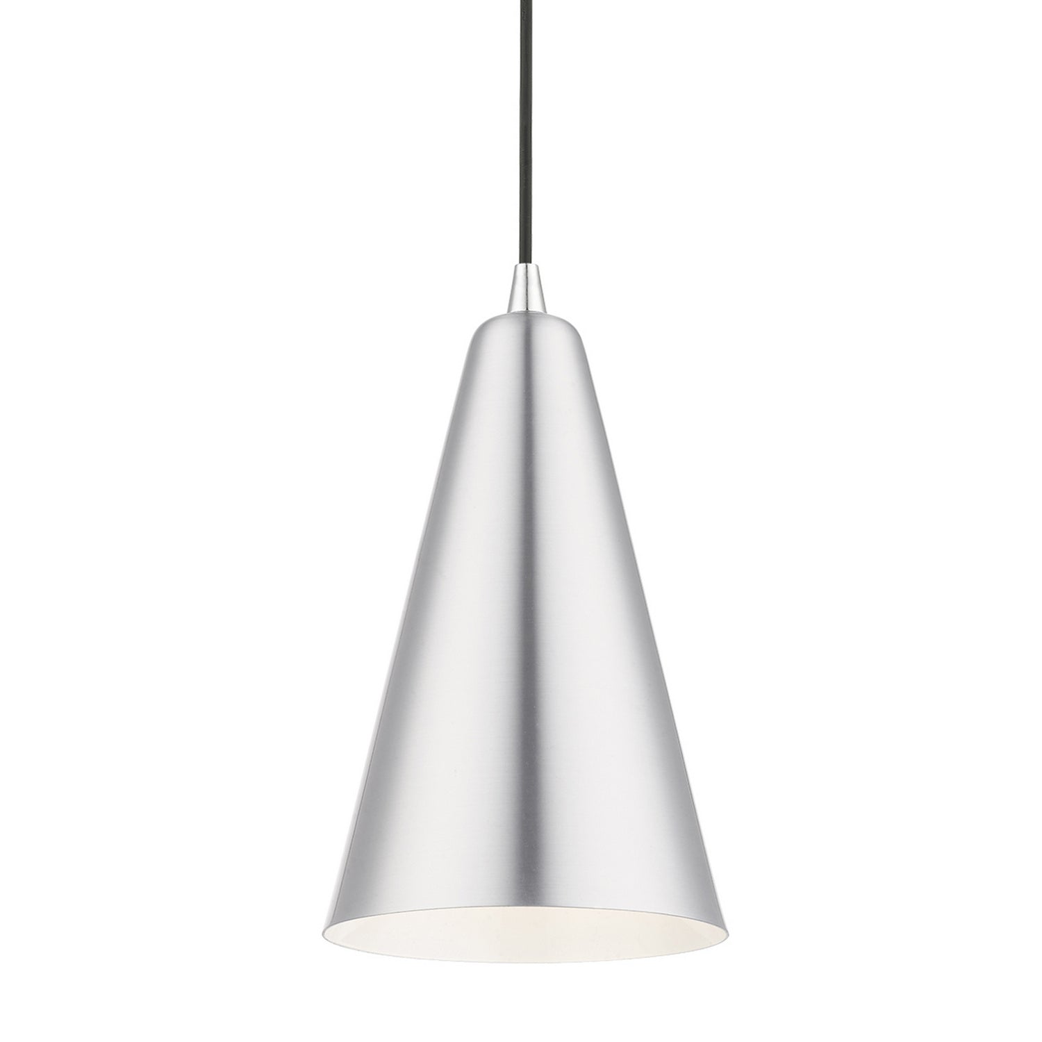 Livex Lighting - 41175-66 - One Light Mini Pendant - Dulce - Brushed Aluminum w/Polished Chrome