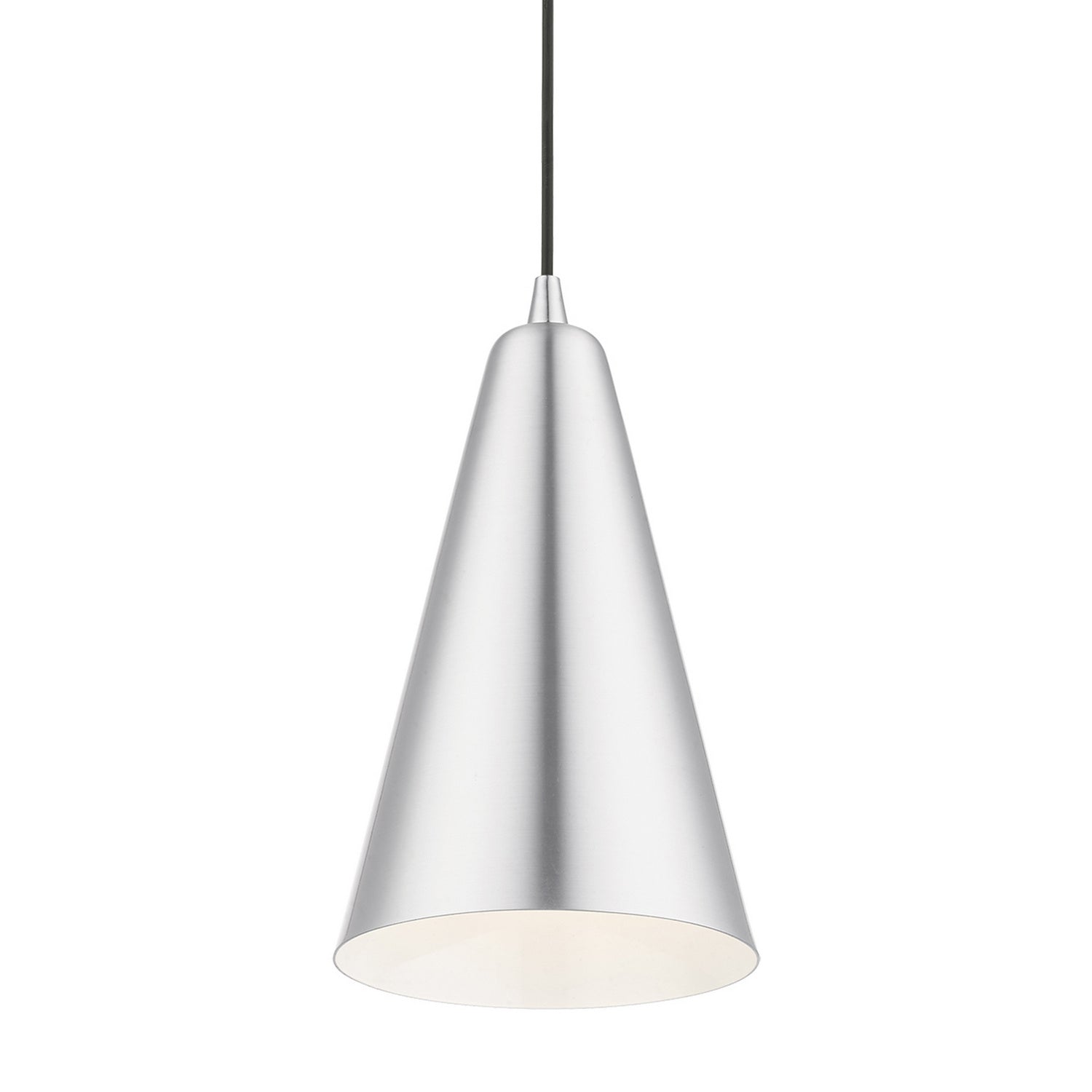 Livex Lighting - 41175-66 - One Light Mini Pendant - Dulce - Brushed Aluminum w/Polished Chrome
