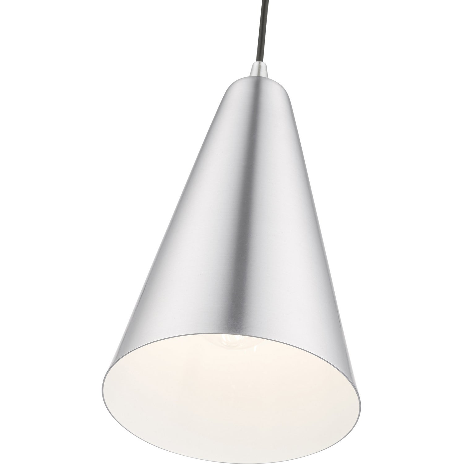 Livex Lighting - 41175-66 - One Light Mini Pendant - Dulce - Brushed Aluminum w/Polished Chrome