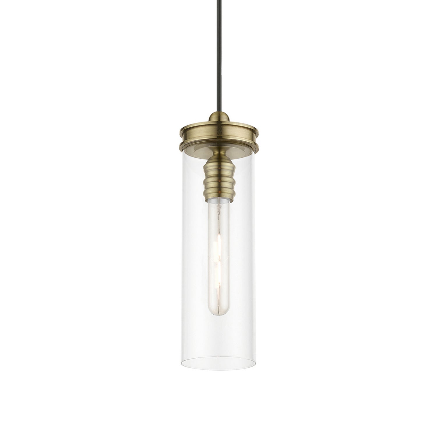 Livex Lighting - 41236-01 - One Light Mini Pendant - Devoe - Antique Brass