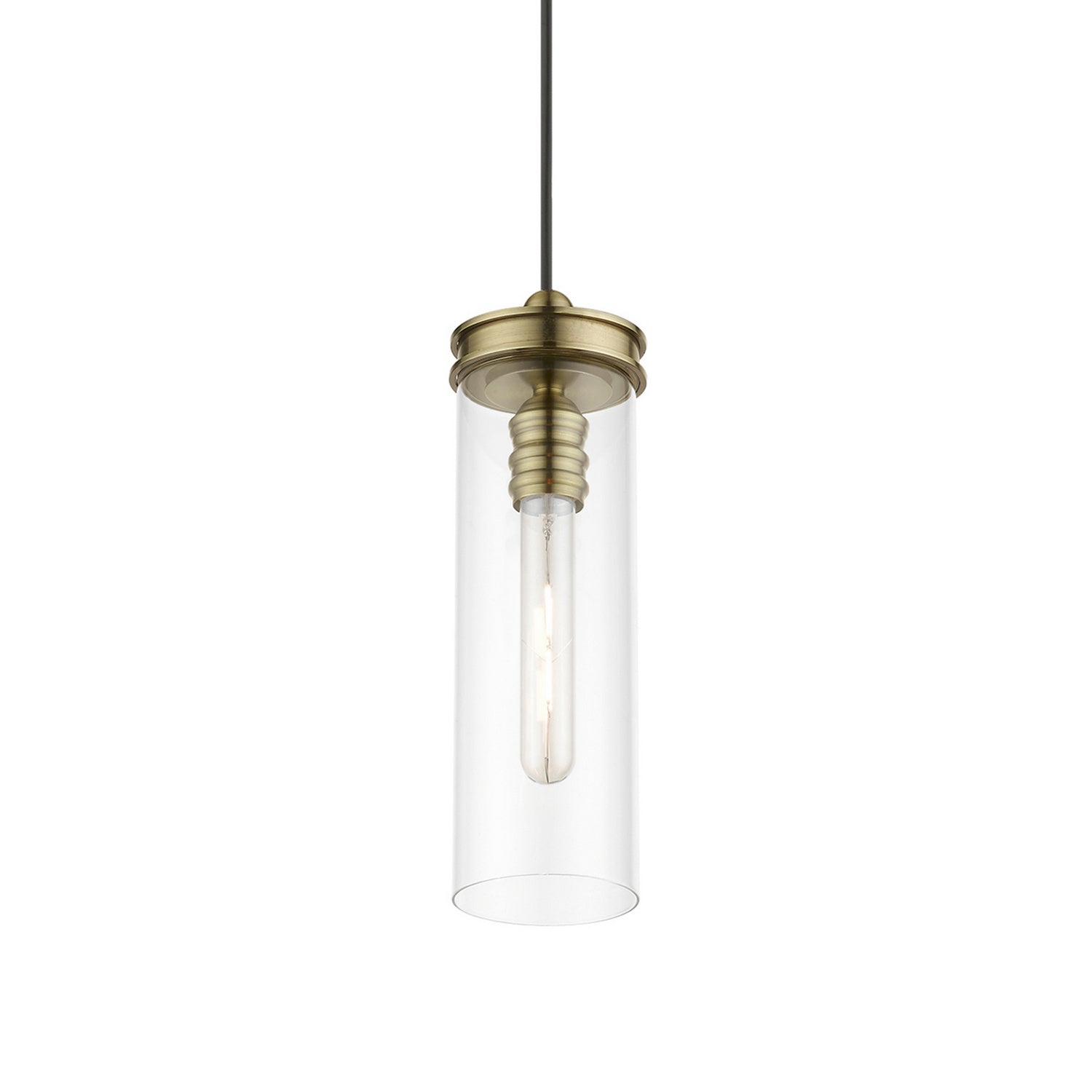 Livex Lighting - 41236-01 - One Light Mini Pendant - Devoe - Antique Brass