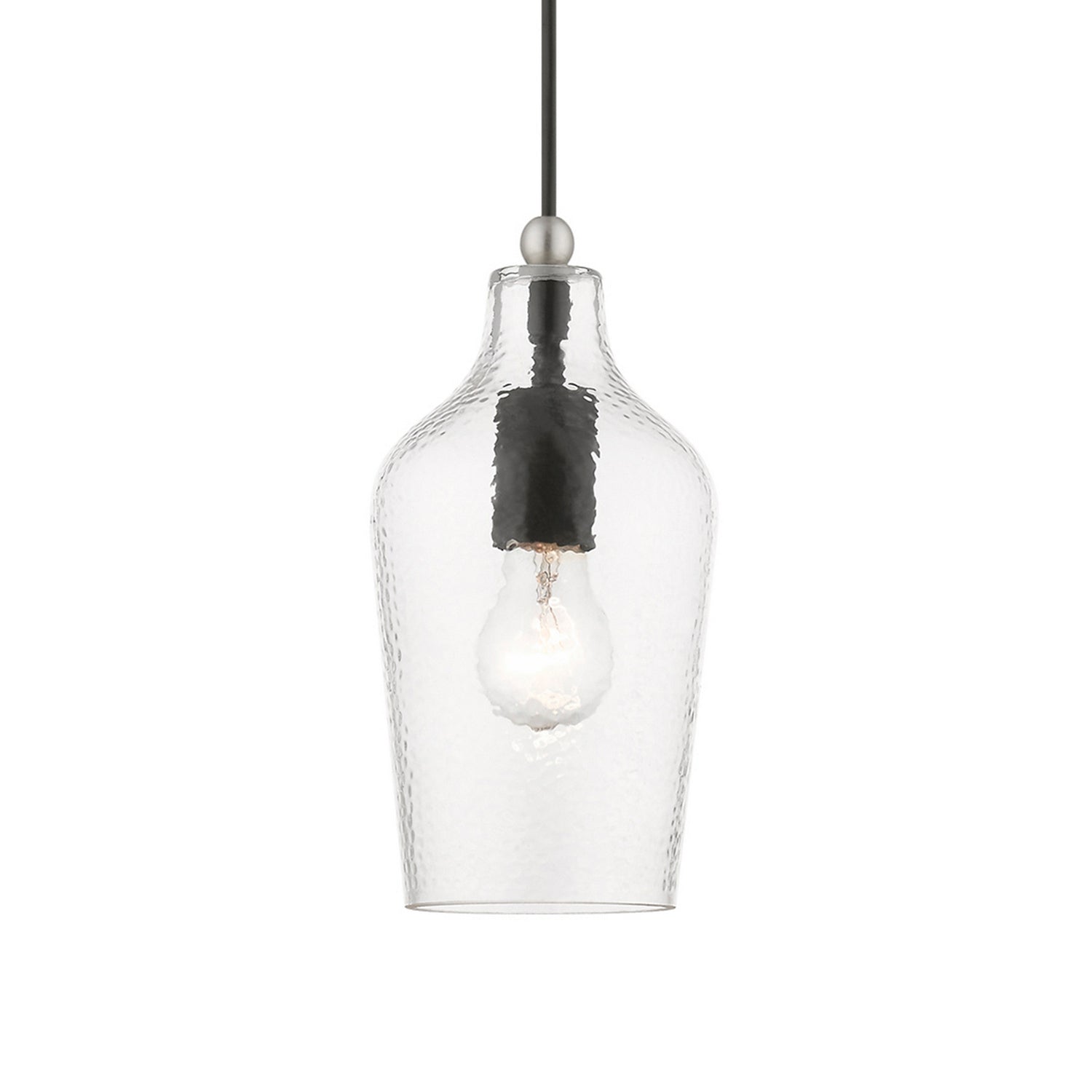 Livex Lighting - 41240-04 - One Light Mini Pendant - Avery - Black w/Brushed Nickel
