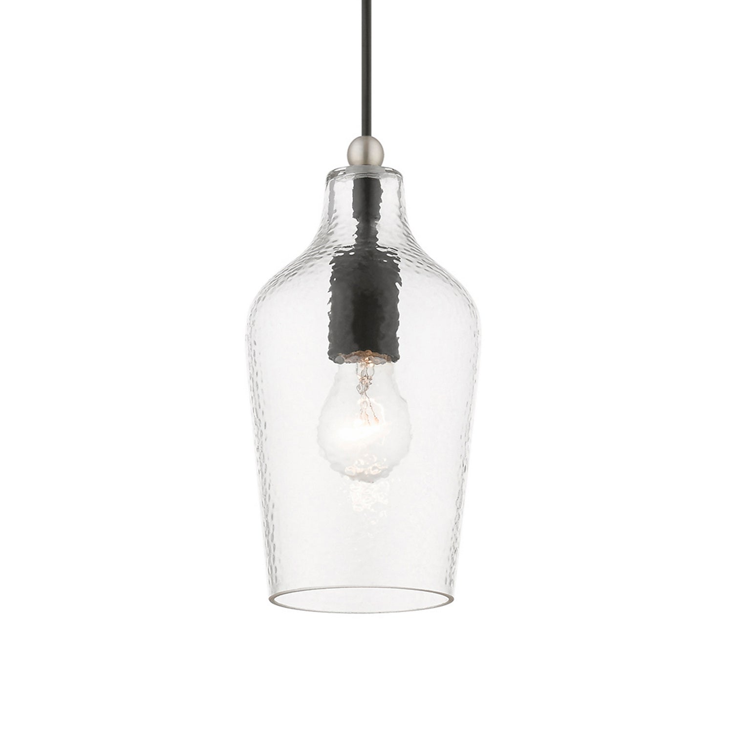 Livex Lighting - 41240-04 - One Light Mini Pendant - Avery - Black w/Brushed Nickel