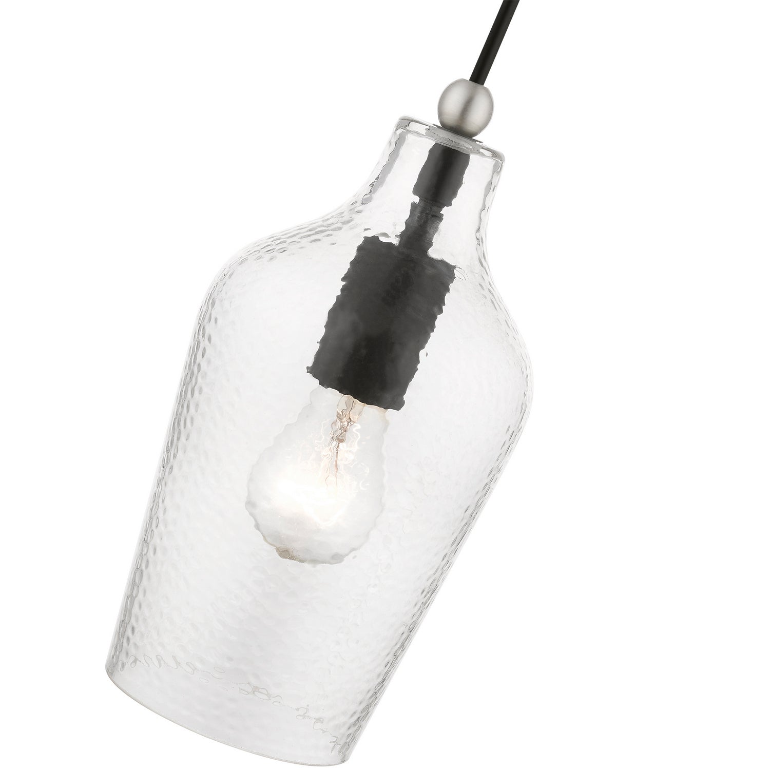 Livex Lighting - 41240-04 - One Light Mini Pendant - Avery - Black w/Brushed Nickel