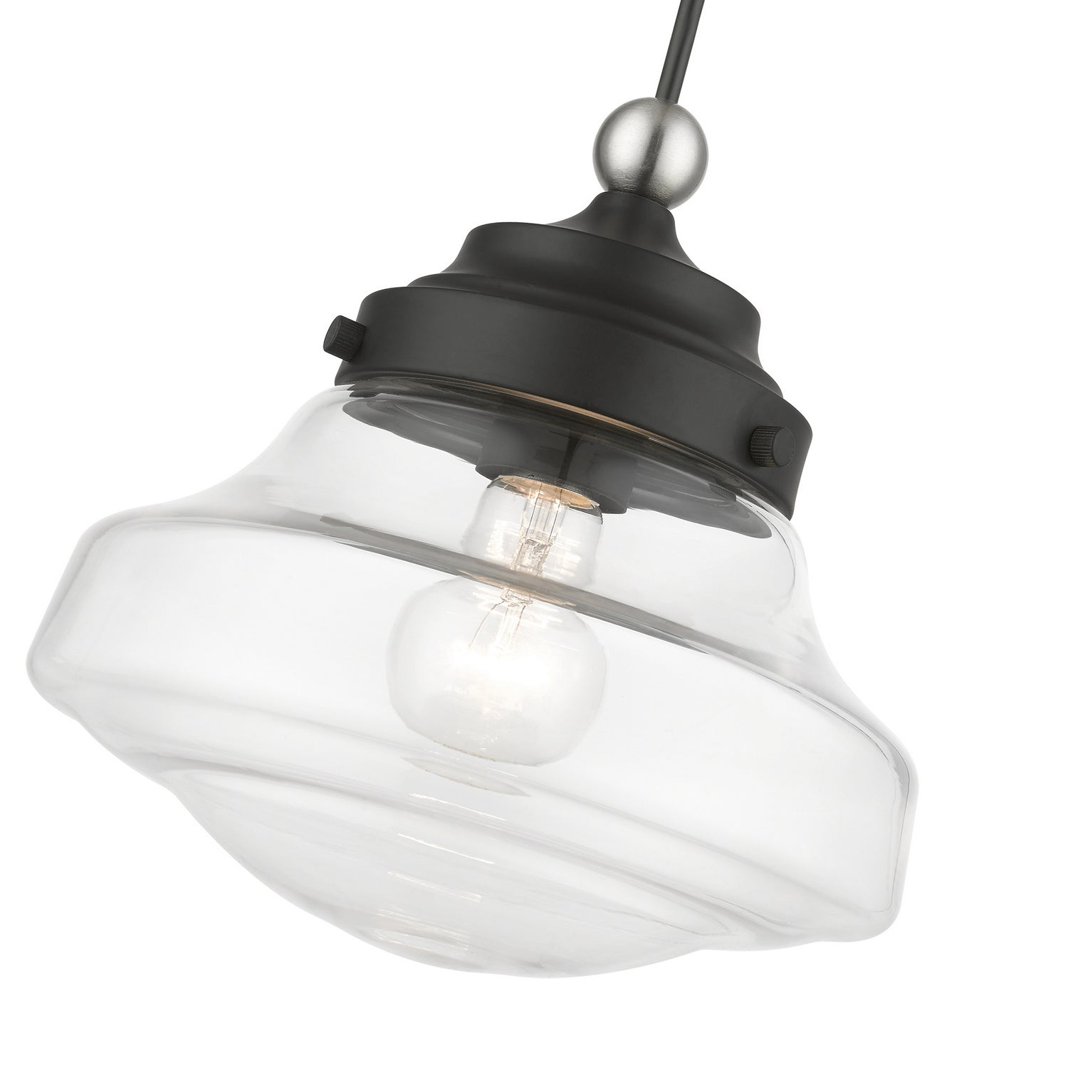 Livex Lighting - 41293-04 - One Light Mini Pendant - Avondale - Black w/Brushed Nickel