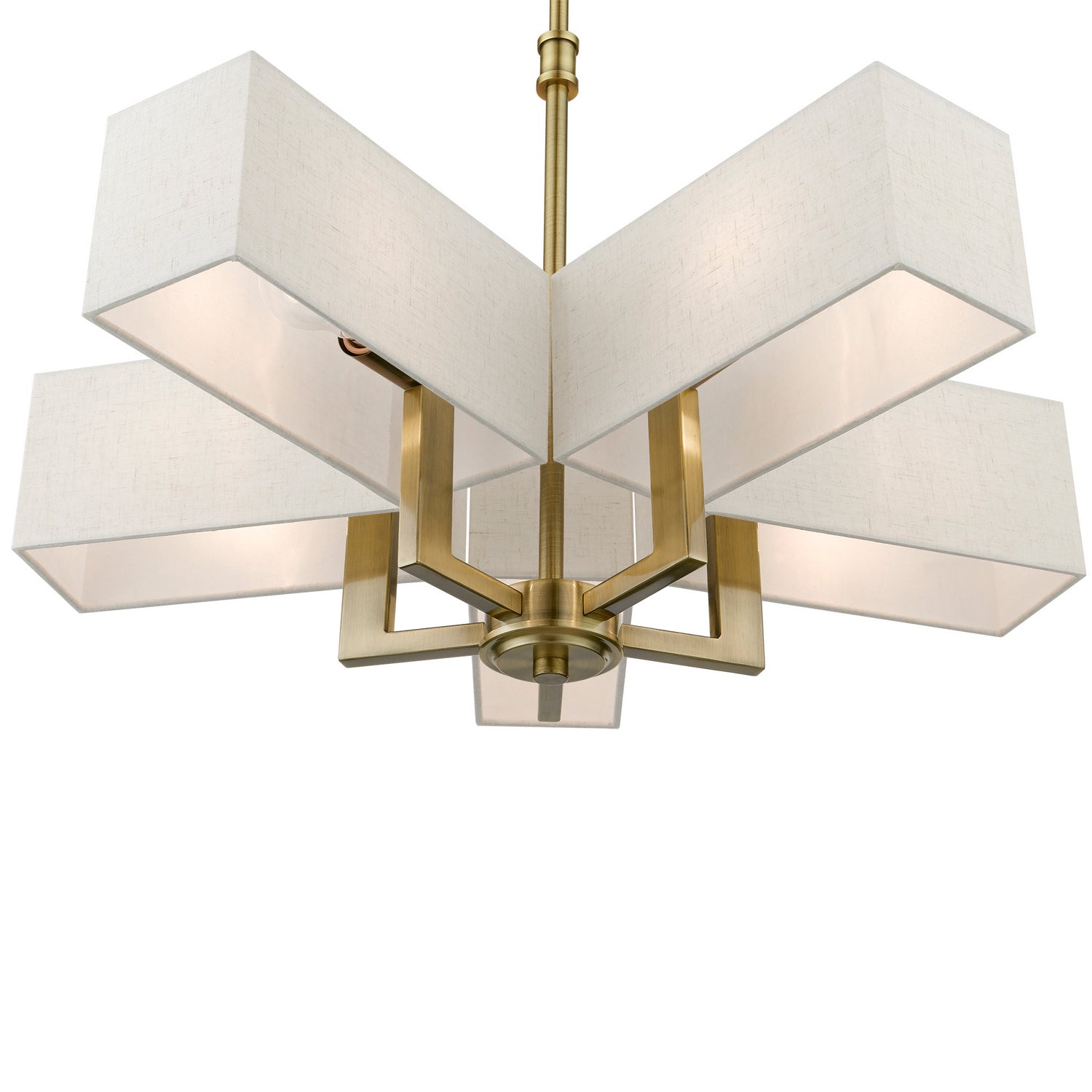 Livex Lighting - 42665-01 - Five Light Chandelier - Rubix - Antique Brass