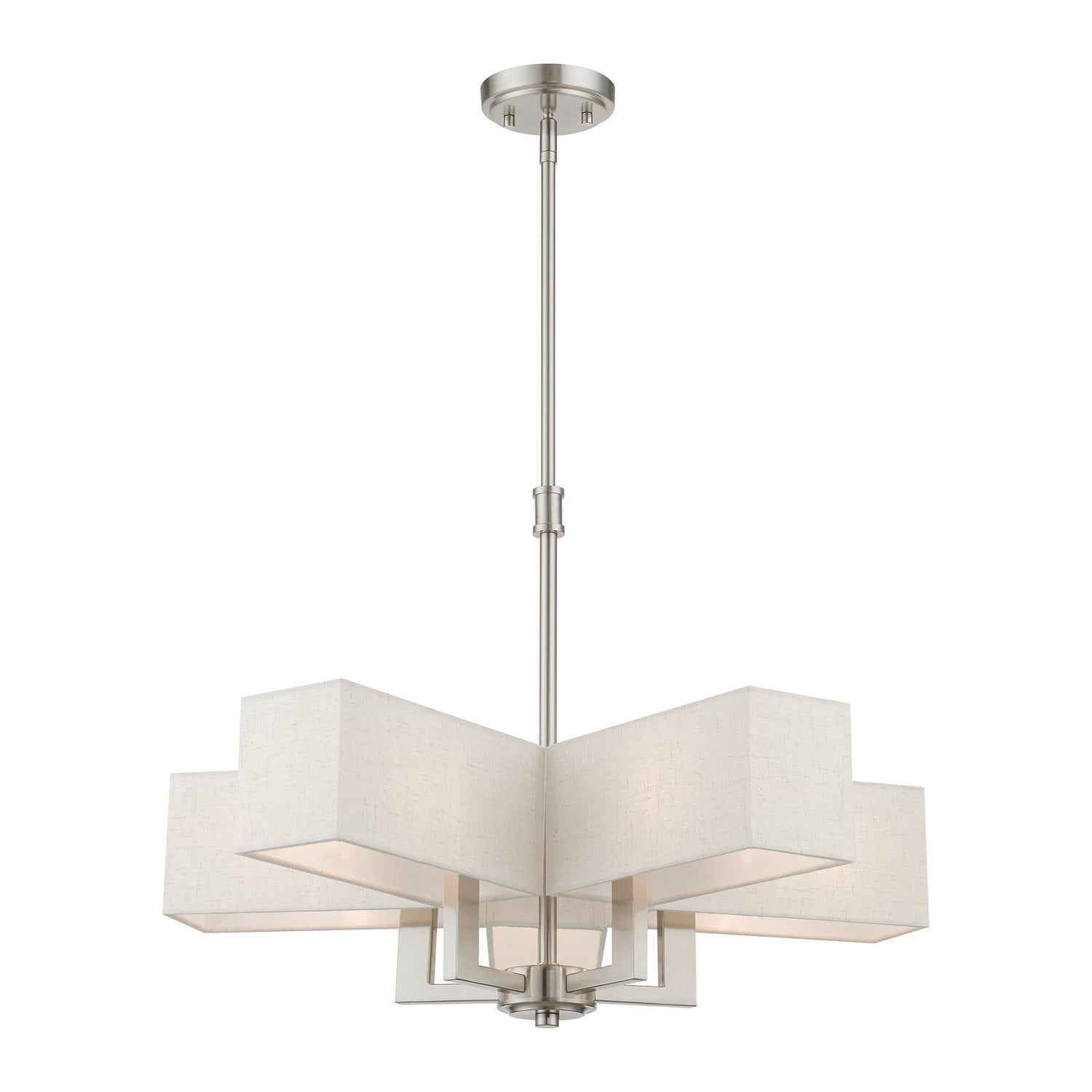 Livex Lighting - 42665-91 - Five Light Chandelier - Rubix - Brushed Nickel