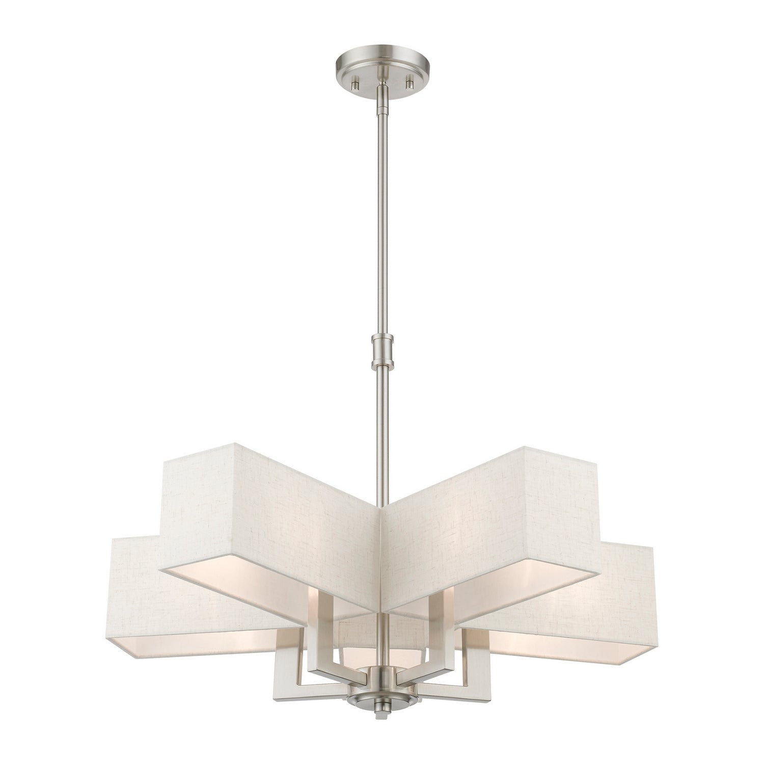 Livex Lighting - 42665-91 - Five Light Chandelier - Rubix - Brushed Nickel