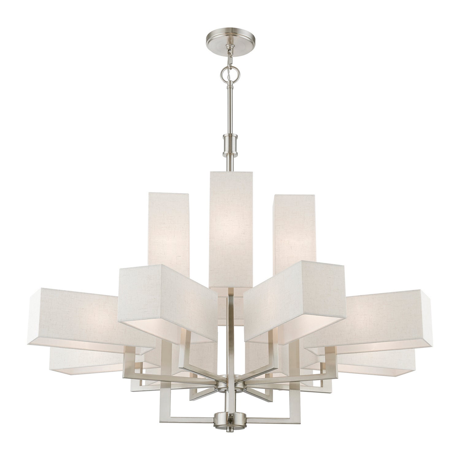 Livex Lighting - 42669-91 - 12 Light Foyer Chandelier - Rubix - Brushed Nickel