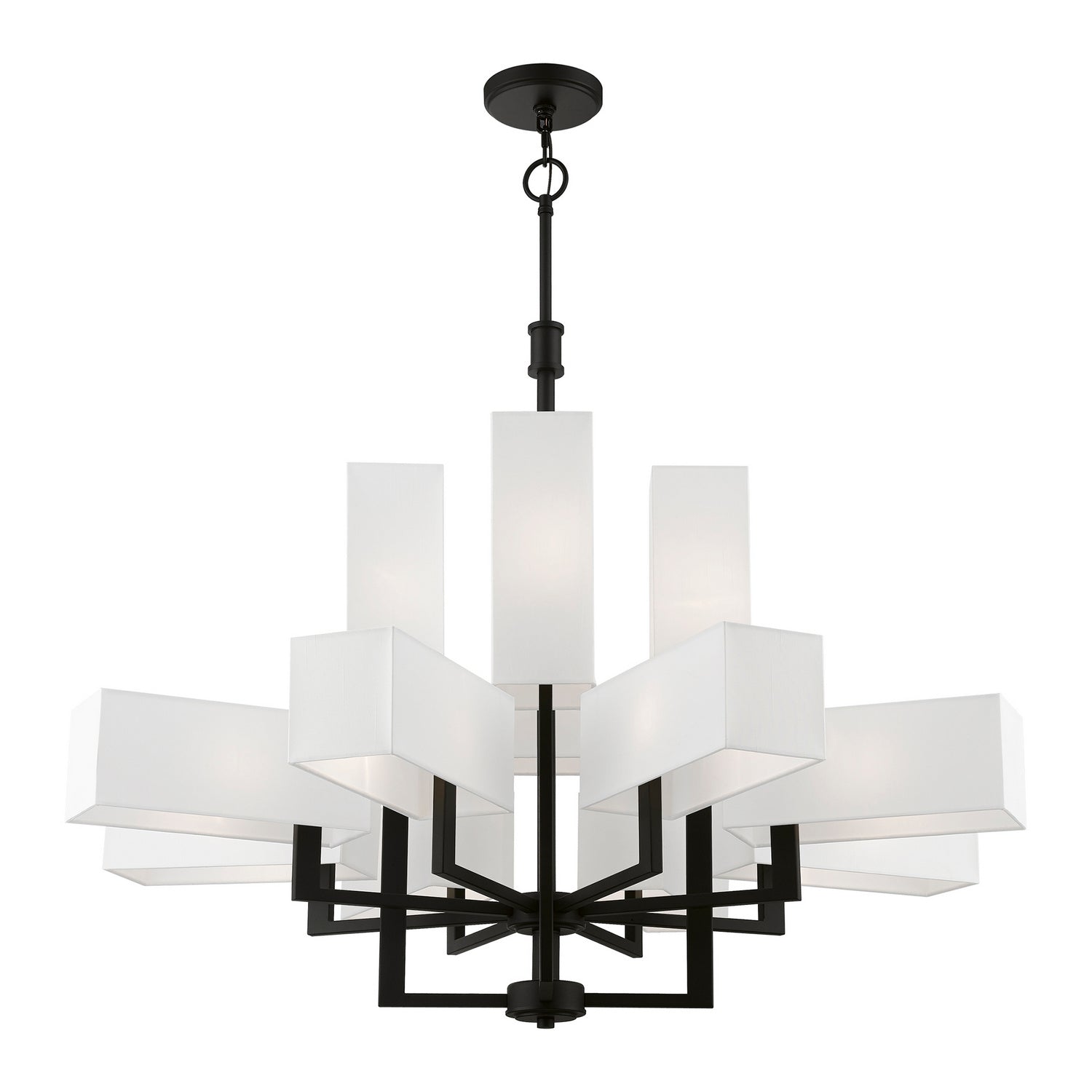 Livex Lighting - 42679-04 - 12 Light Foyer Chandelier - Rubix - Black