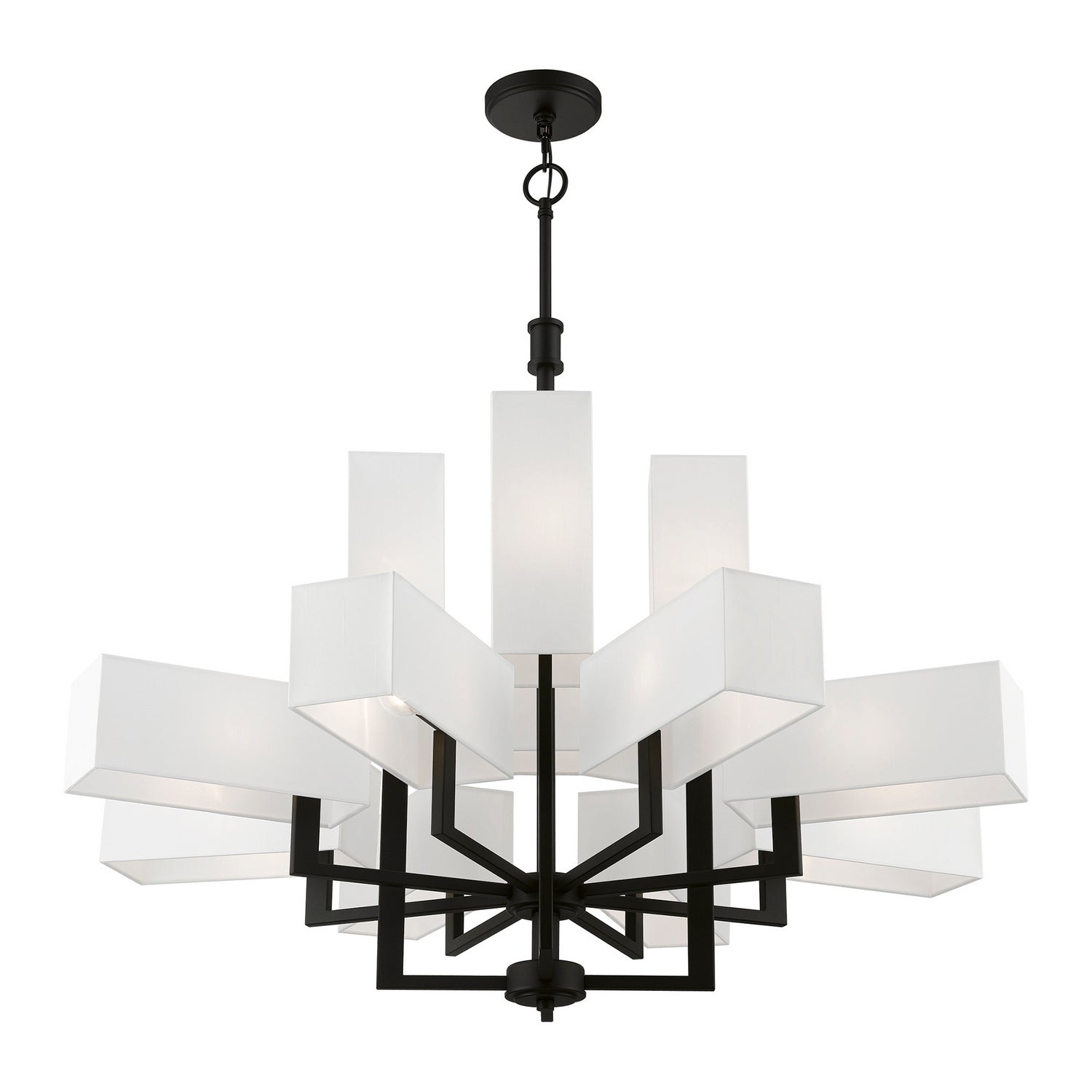 Livex Lighting - 42679-04 - 12 Light Foyer Chandelier - Rubix - Black