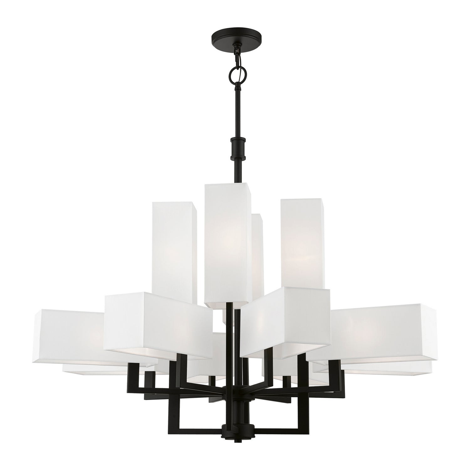 Livex Lighting - 42679-04 - 12 Light Foyer Chandelier - Rubix - Black