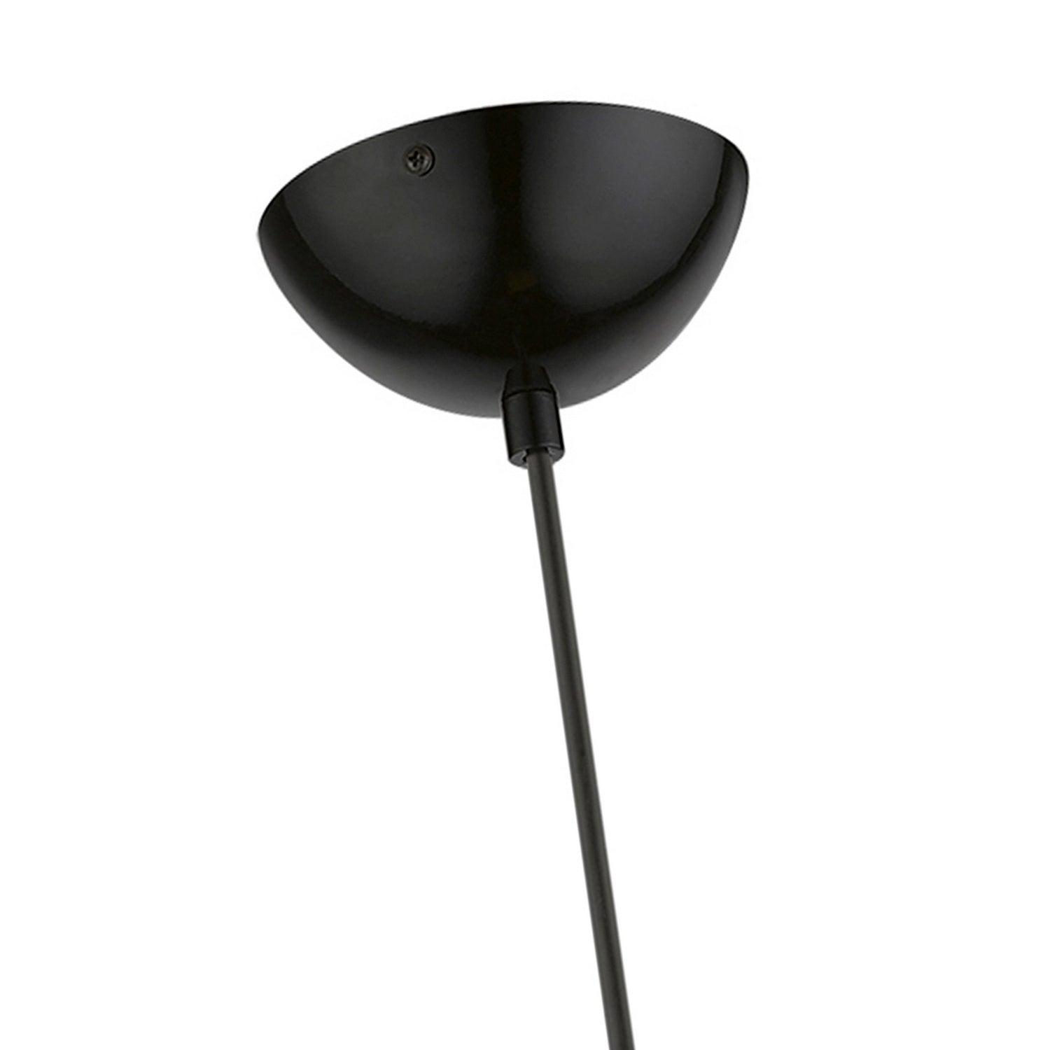 Livex Lighting - 45482-68 - One Light Pendant - Stockton - Shiny Black w/Polished Chrome