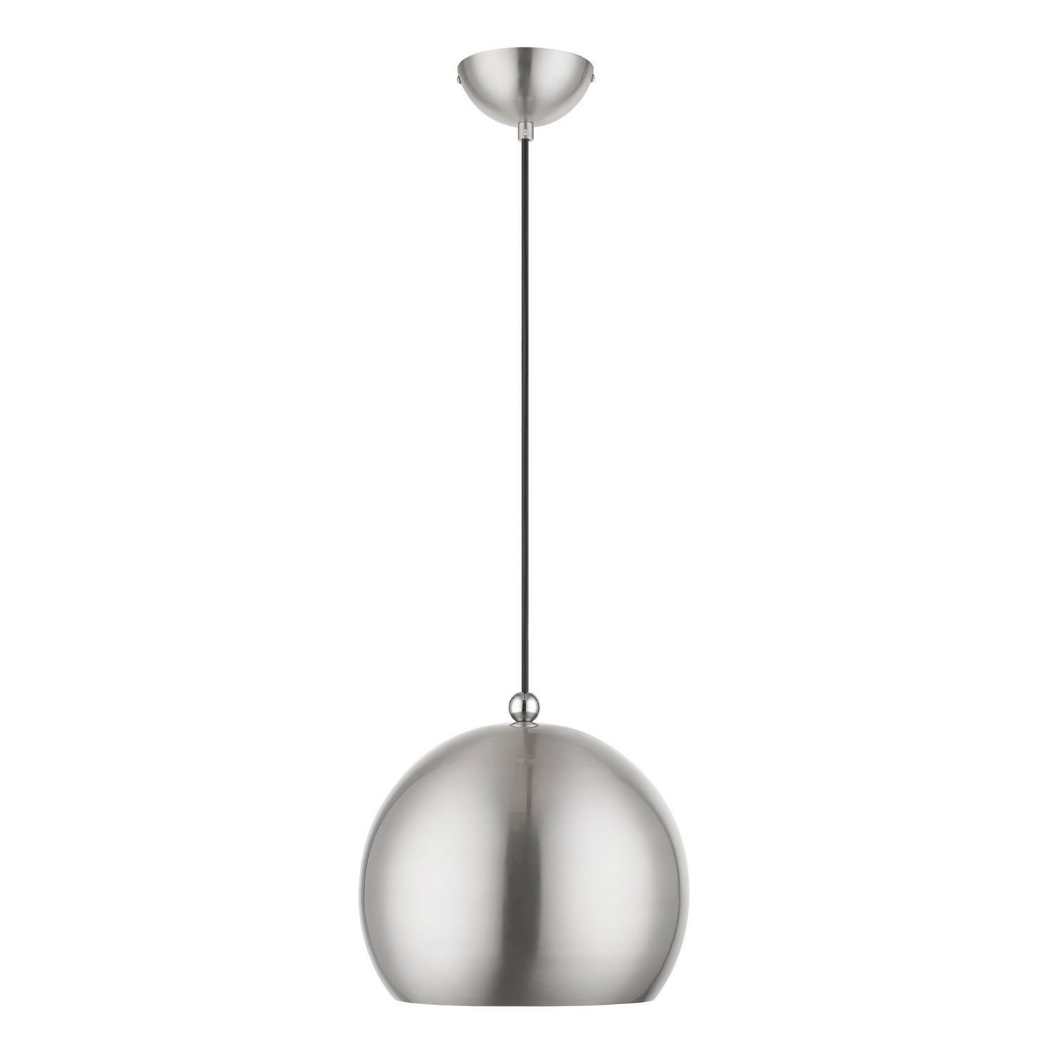 Livex Lighting - 45482-91 - One Light Pendant - Stockton - Brushed Nickel w/Polished Chrome
