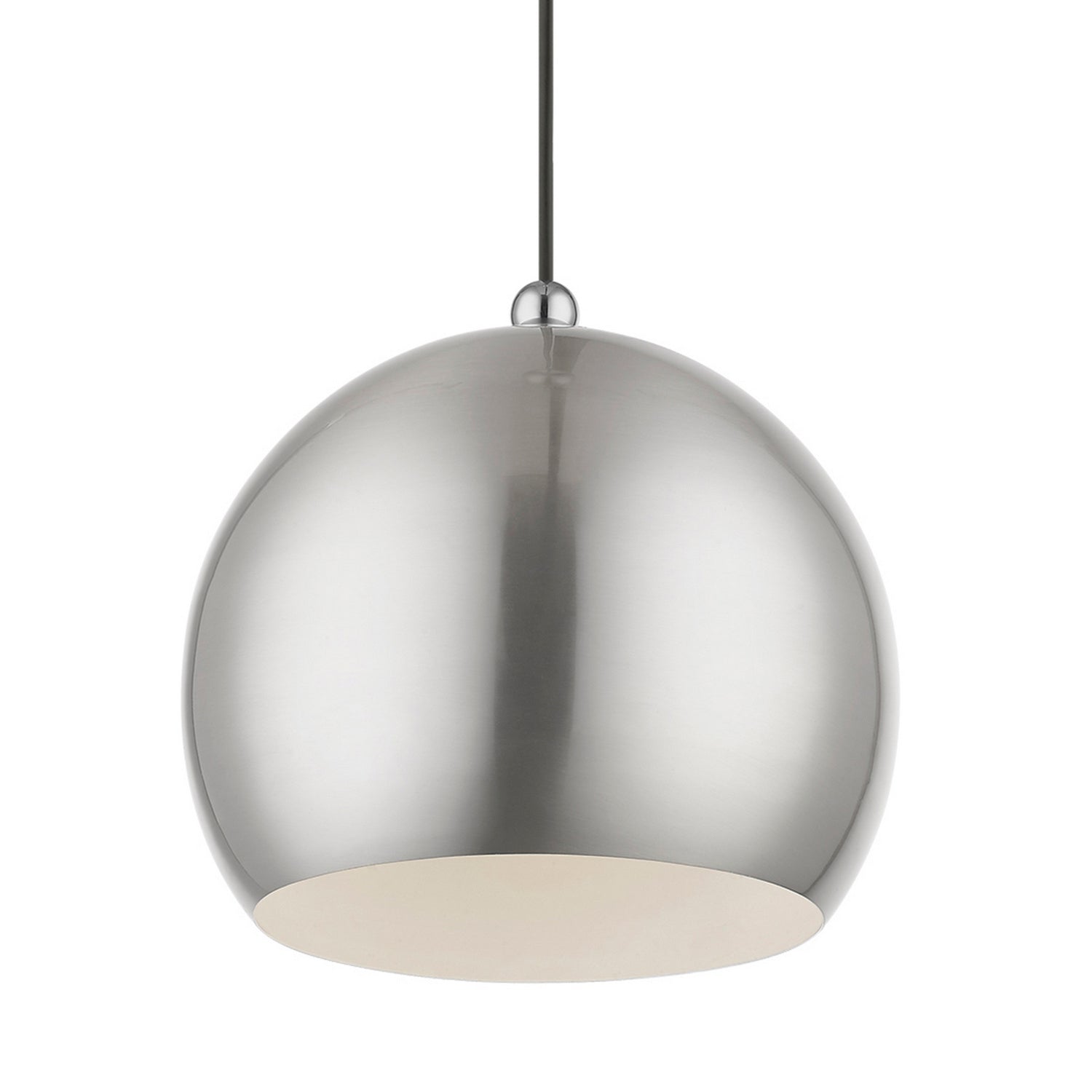 Livex Lighting - 45482-91 - One Light Pendant - Stockton - Brushed Nickel w/Polished Chrome