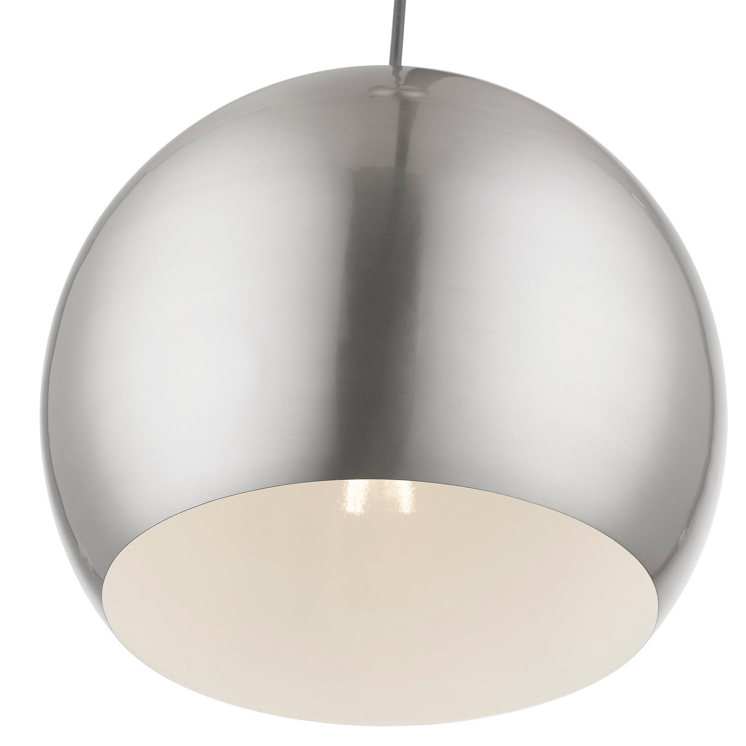 Livex Lighting - 45482-91 - One Light Pendant - Stockton - Brushed Nickel w/Polished Chrome