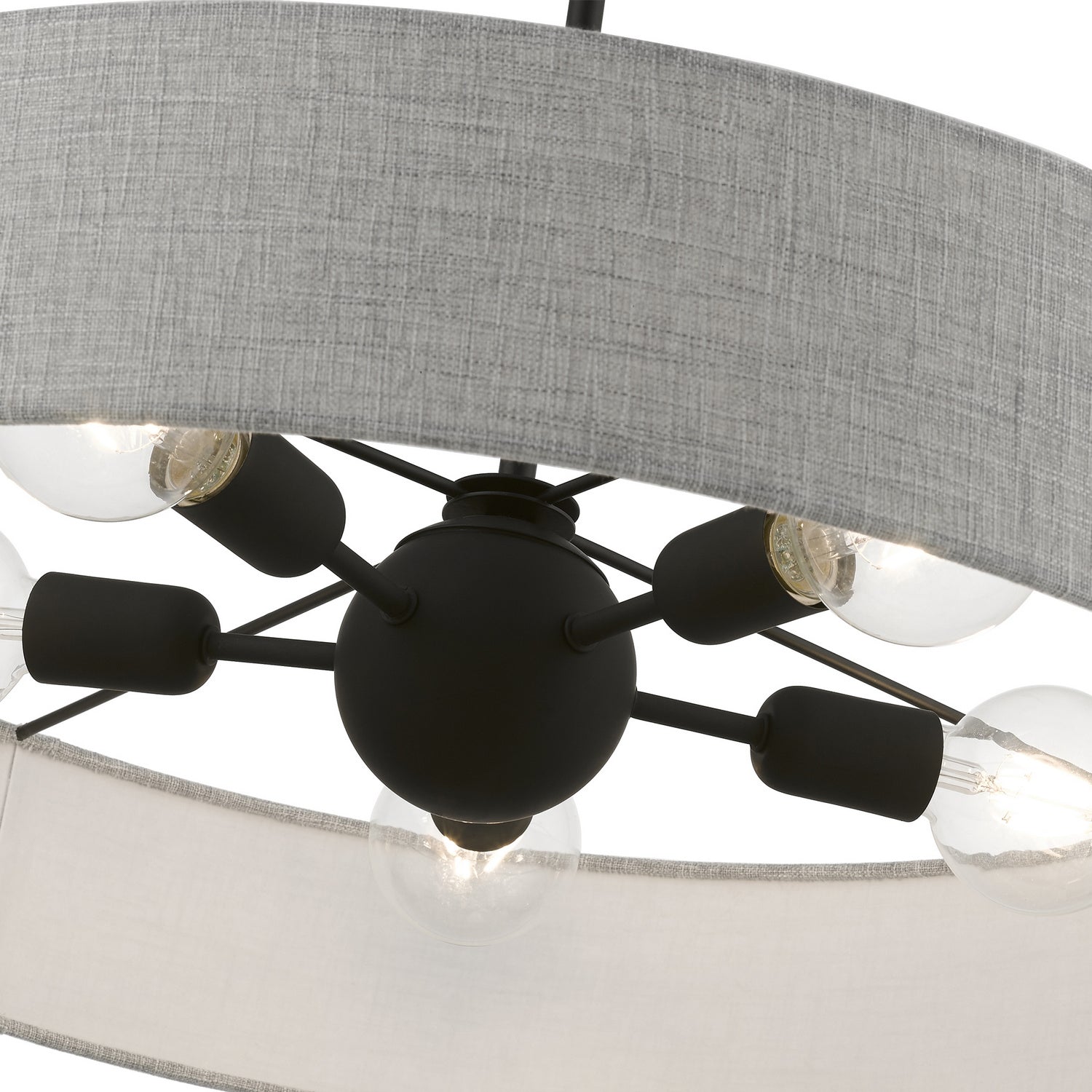 Livex Lighting - 46145-04 - Five Light Pendant - Elmhurst - Black