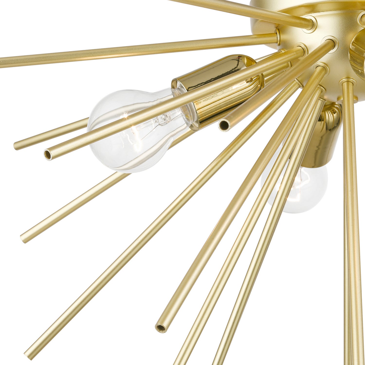 Livex Lighting - 46170-33 - Four Light Flush Mount - Tribeca - Soft Gold w/Polished Brass