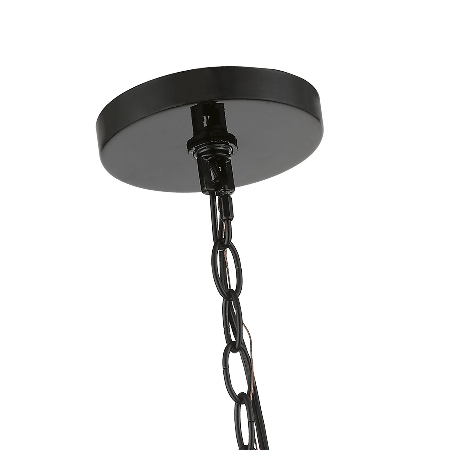 Livex Lighting - 46175-68 - Seven Light Chandelier - Tribeca - Shiny Black w/Polished Brass