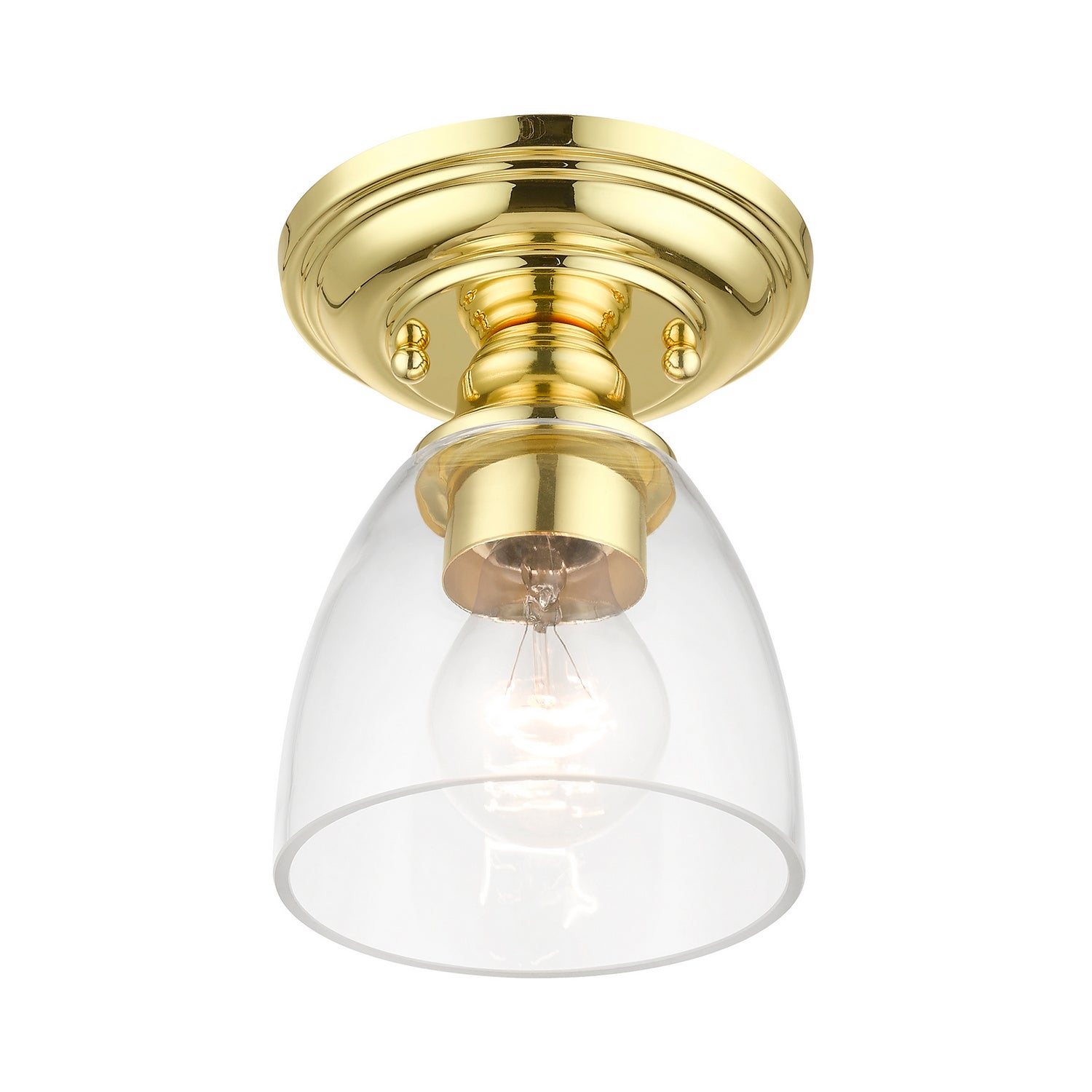 Livex Lighting - 46331-02 - One Light Semi-Flush Mount - Montgomery - Polished Brass