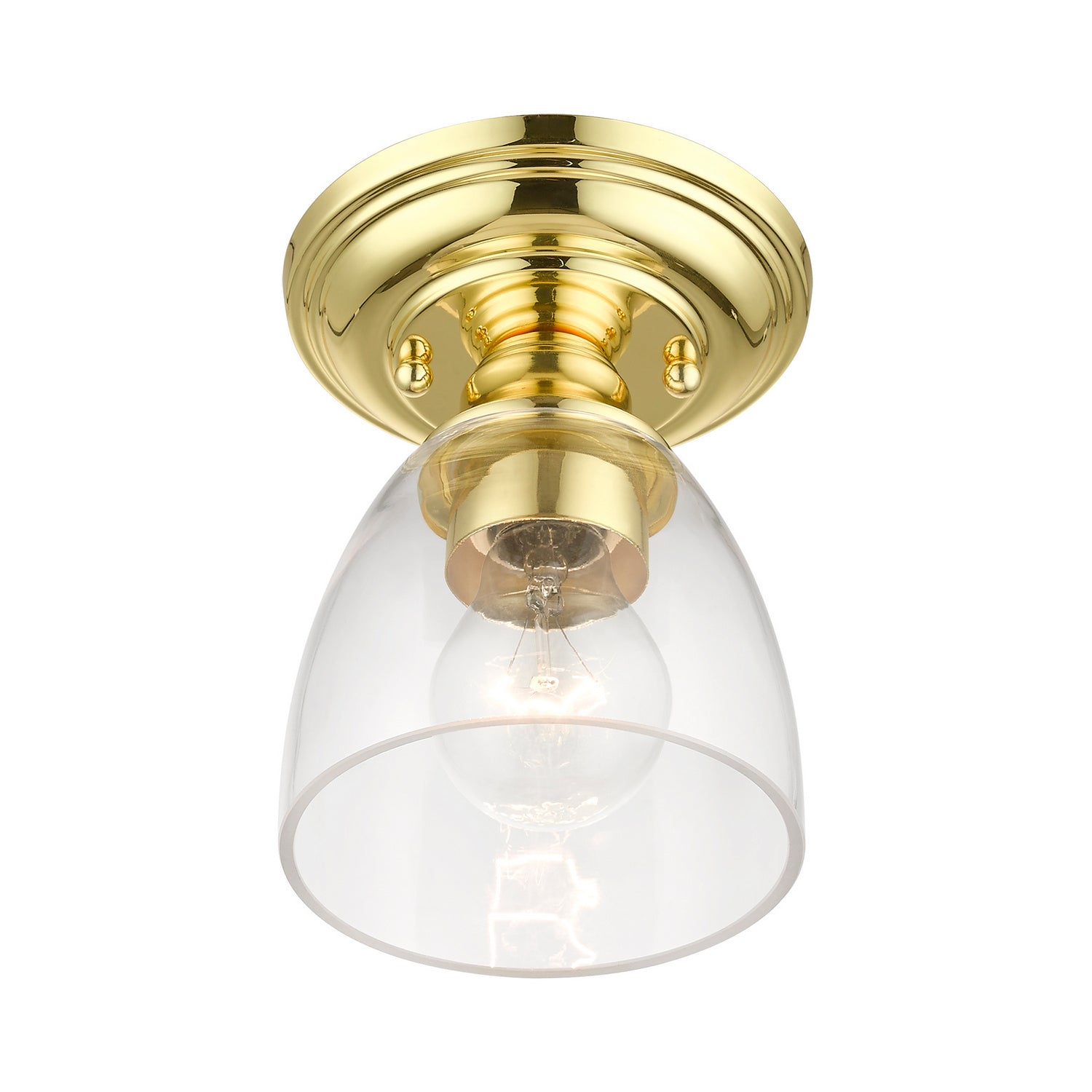 Livex Lighting - 46331-02 - One Light Semi-Flush Mount - Montgomery - Polished Brass