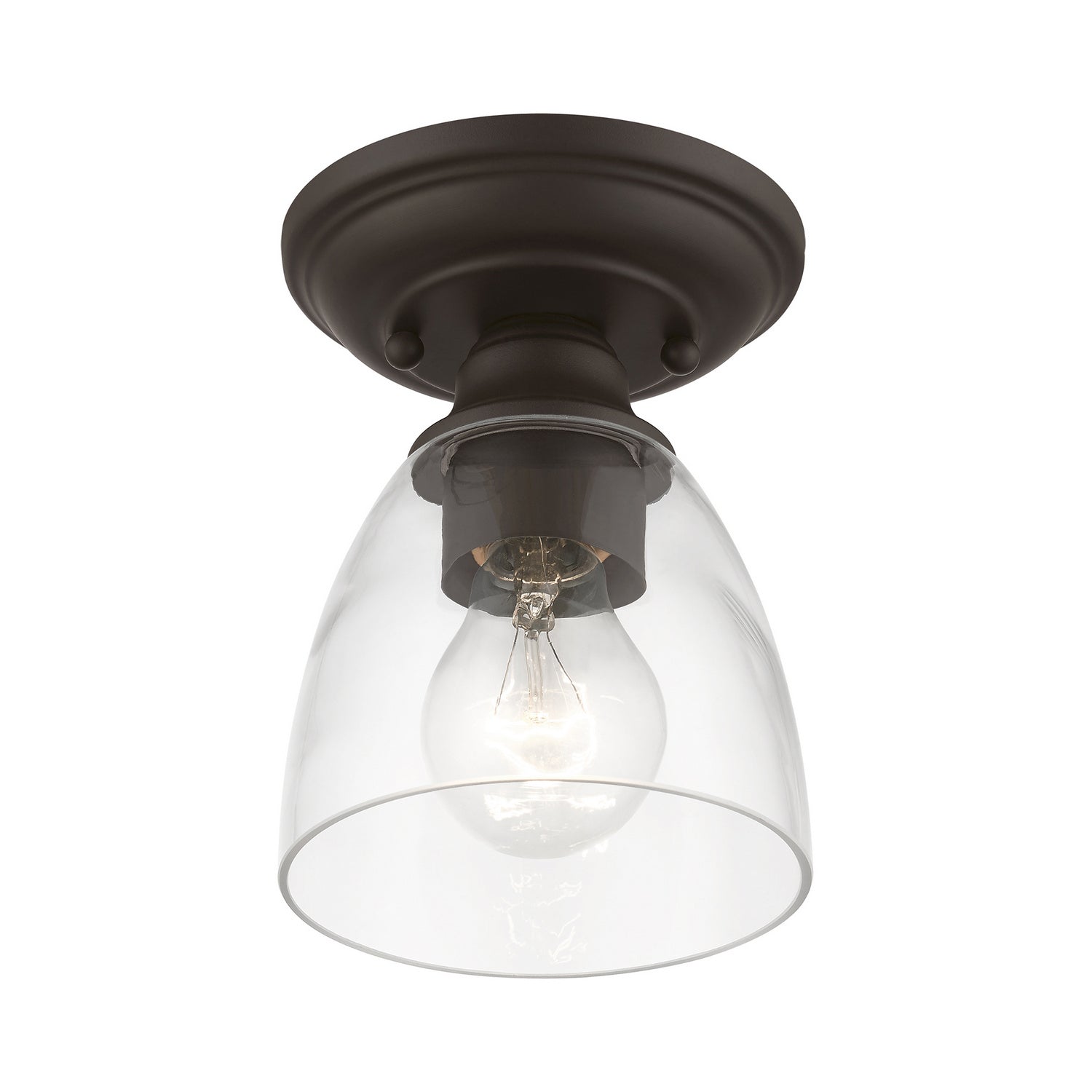 Livex Lighting - 46331-07 - One Light Semi-Flush Mount - Montgomery - Bronze