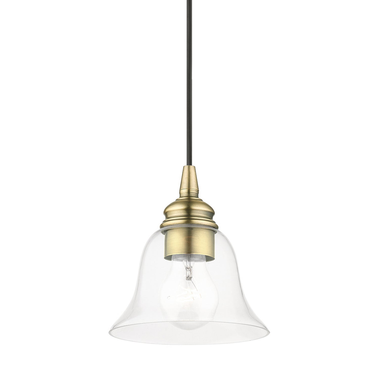 Livex Lighting - 46480-01 - One Light Pendant - Moreland - Antique Brass