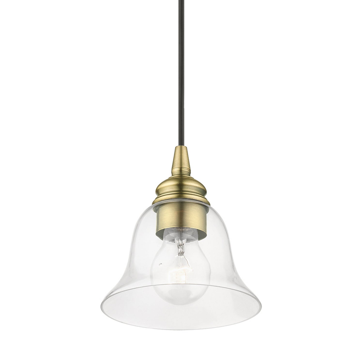 Livex Lighting - 46480-01 - One Light Pendant - Moreland - Antique Brass