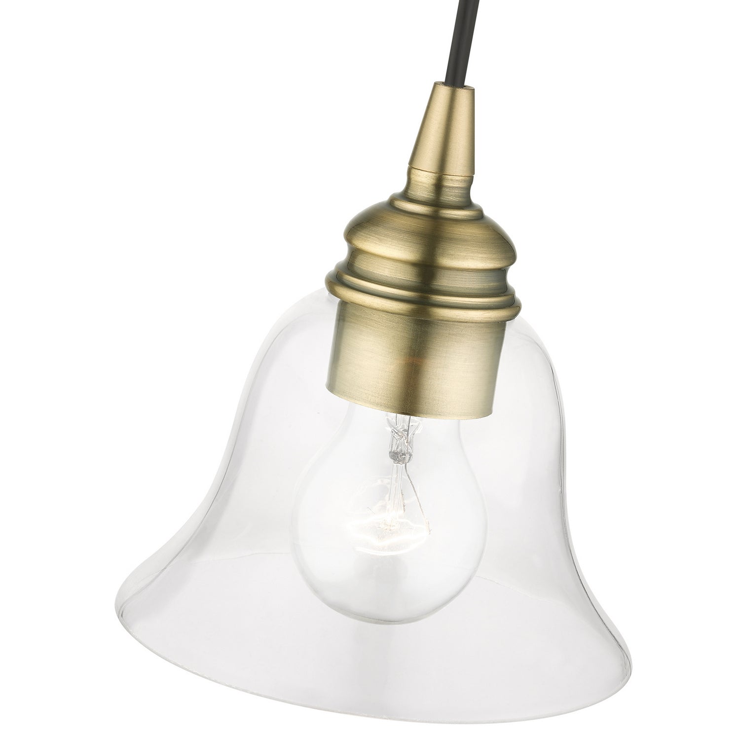Livex Lighting - 46480-01 - One Light Pendant - Moreland - Antique Brass