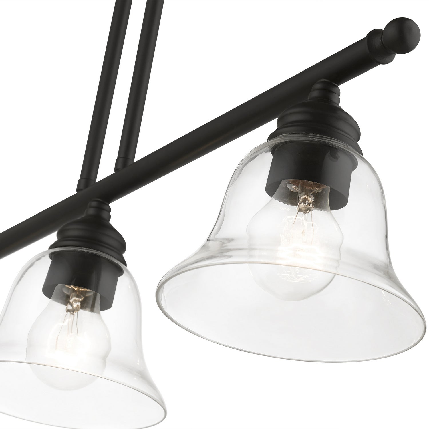 Livex Lighting - 46487-04 - Three Light Linear Chandelier - Moreland - Black