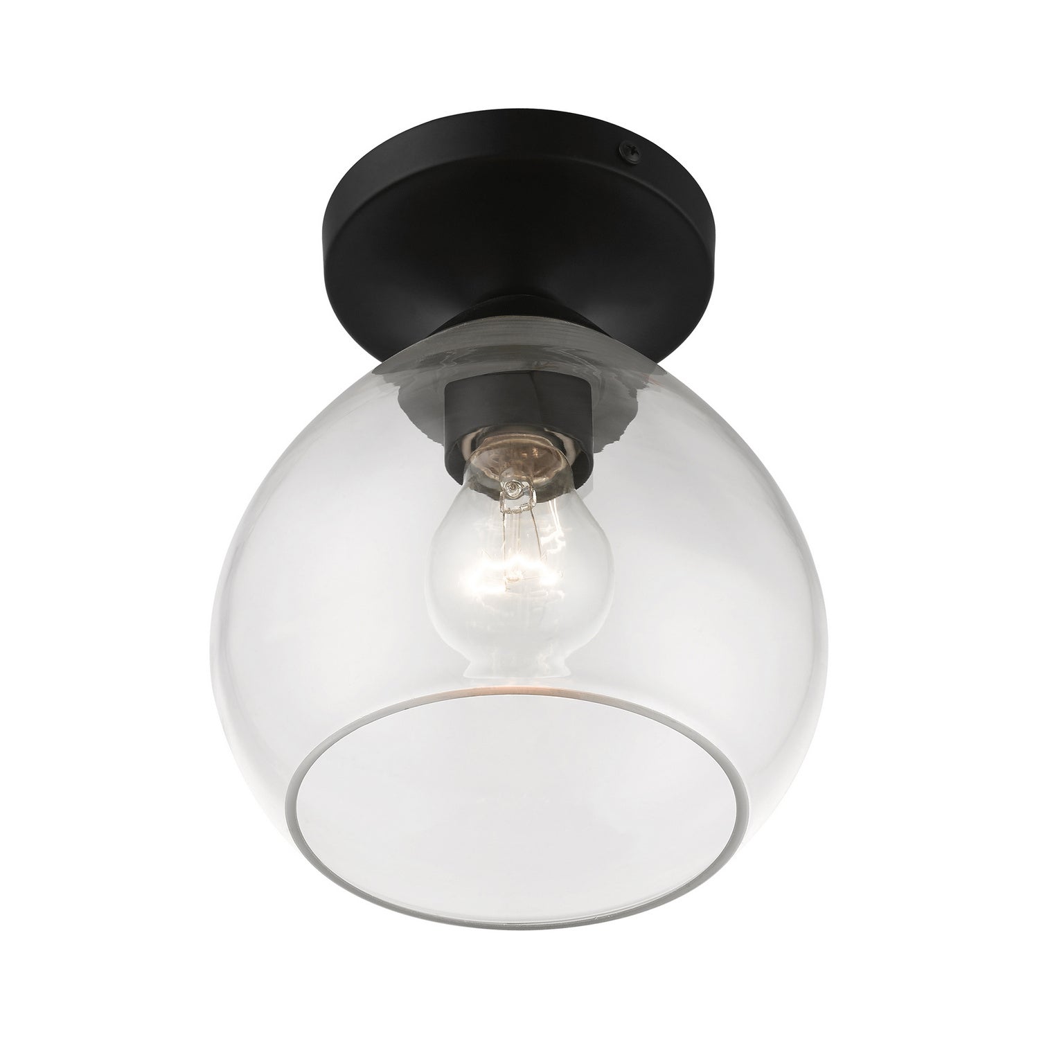 Livex Lighting - 46500-04 - One Light Semi-Flush Mount - Catania - Black