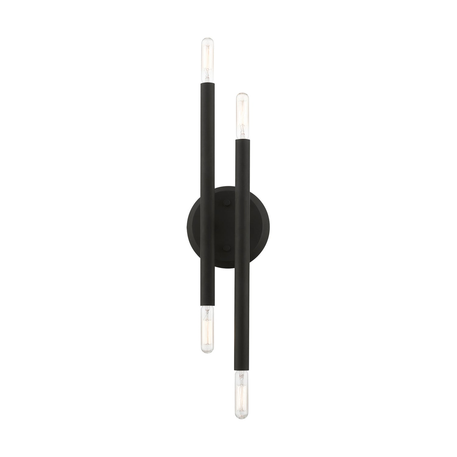 Livex Lighting - 46771-04 - Four Light Wall Sconce - Soho - Black w/Brushed Nickel