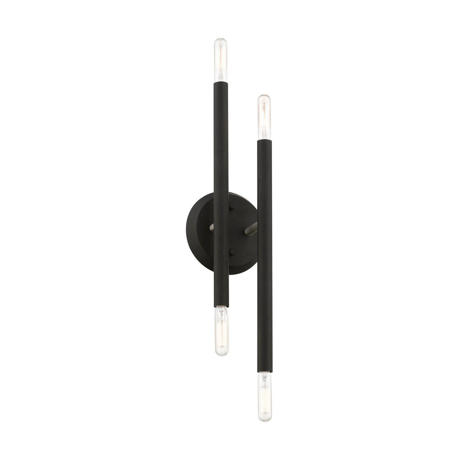 Livex Lighting - 46771-04 - Four Light Wall Sconce - Soho - Black w/Brushed Nickel