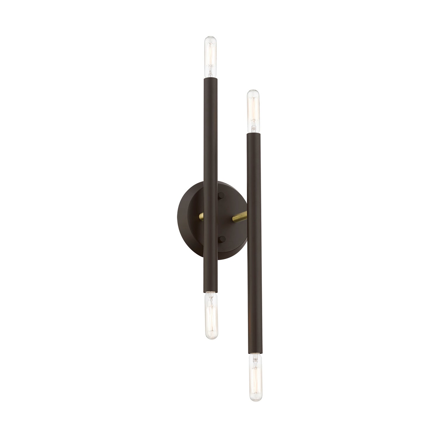 Livex Lighting - 46771-07 - Four Light Wall Sconce - Soho - Bronze w/Antique Brass