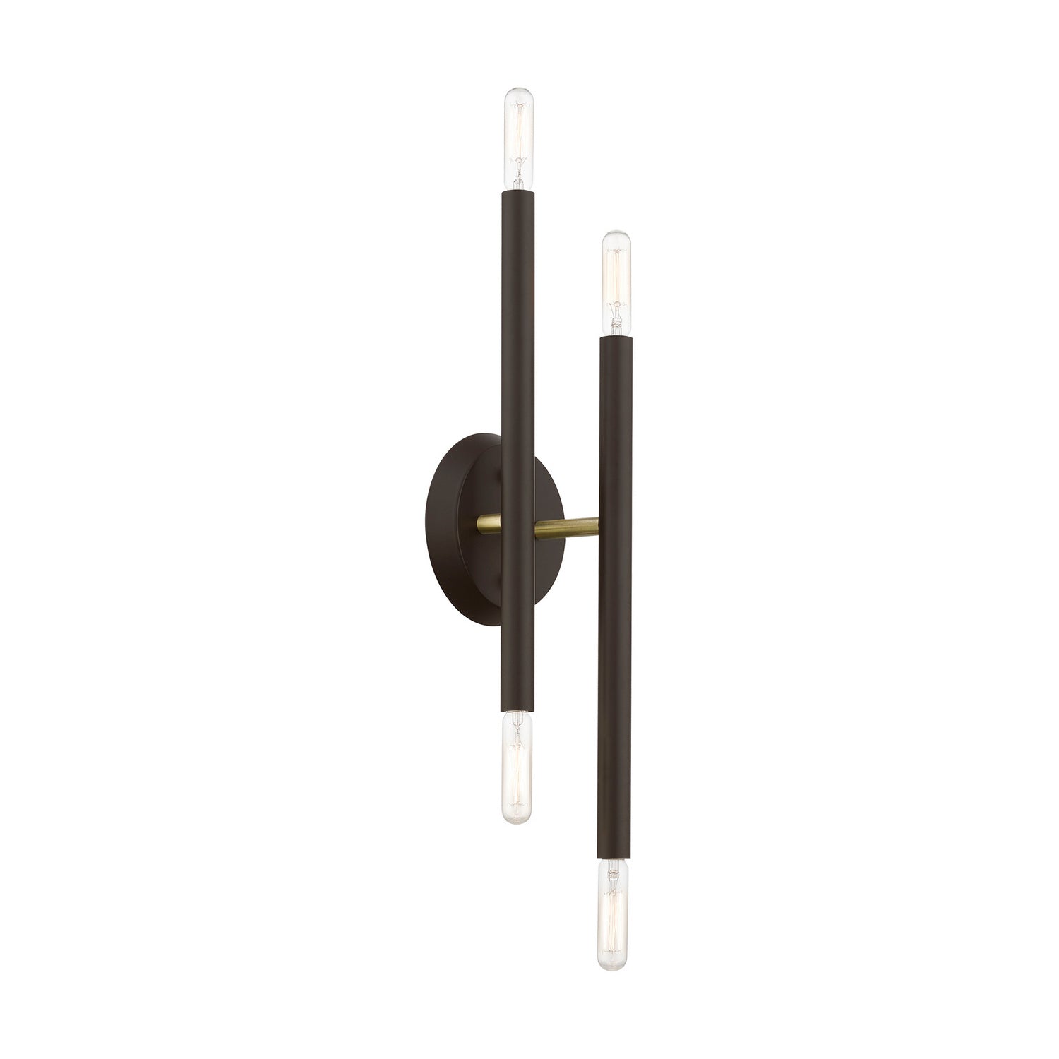 Livex Lighting - 46771-07 - Four Light Wall Sconce - Soho - Bronze w/Antique Brass