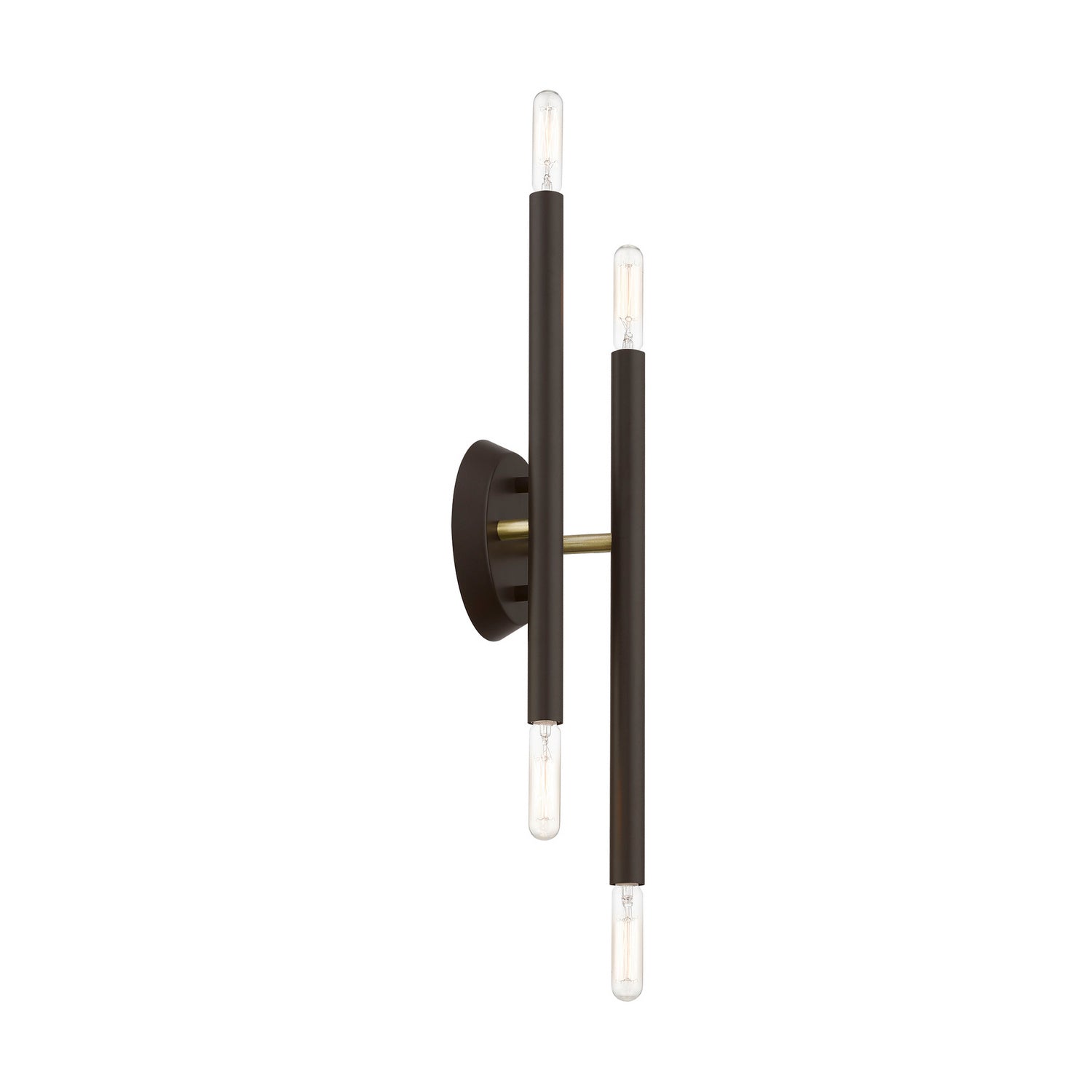 Livex Lighting - 46771-07 - Four Light Wall Sconce - Soho - Bronze w/Antique Brass